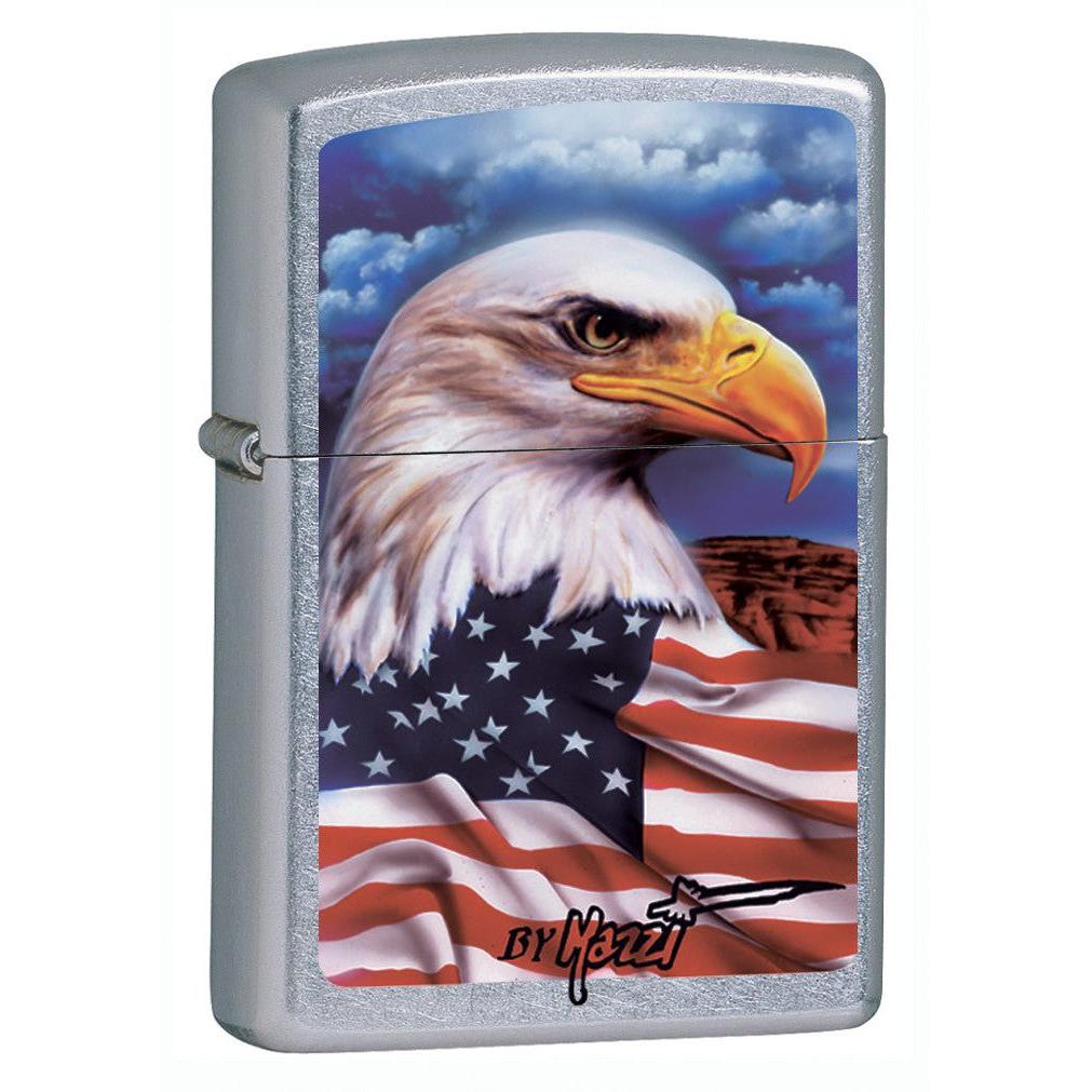 Zippo Pipe Lighter: American Eagle by Mazzi - Street Chrome 24764PL