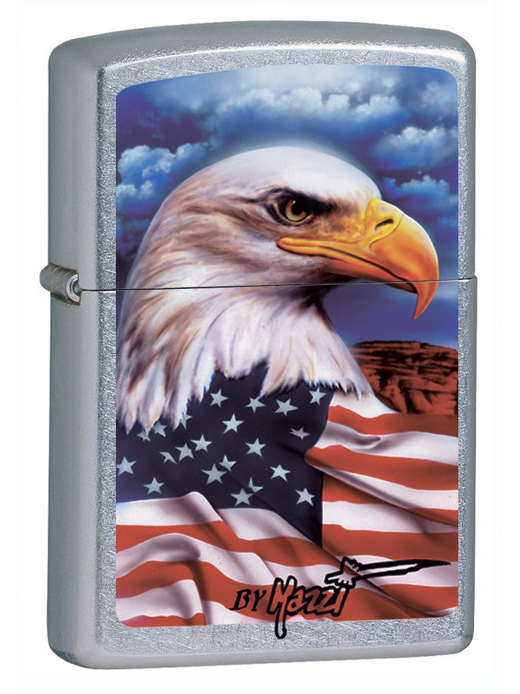 Zippo Pipe Lighter: American Eagle by Mazzi - Street Chrome 24764PL
