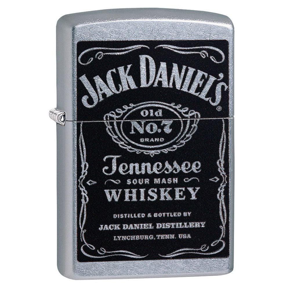 Zippo Pipe Lighter: Jack Daniels "Old No. 7" Logo - Street Chrome 24779PL