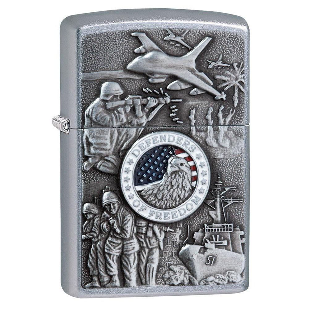 Zippo Pipe Lighter: Joined Forces Emblem - Street Chrome 24457PL