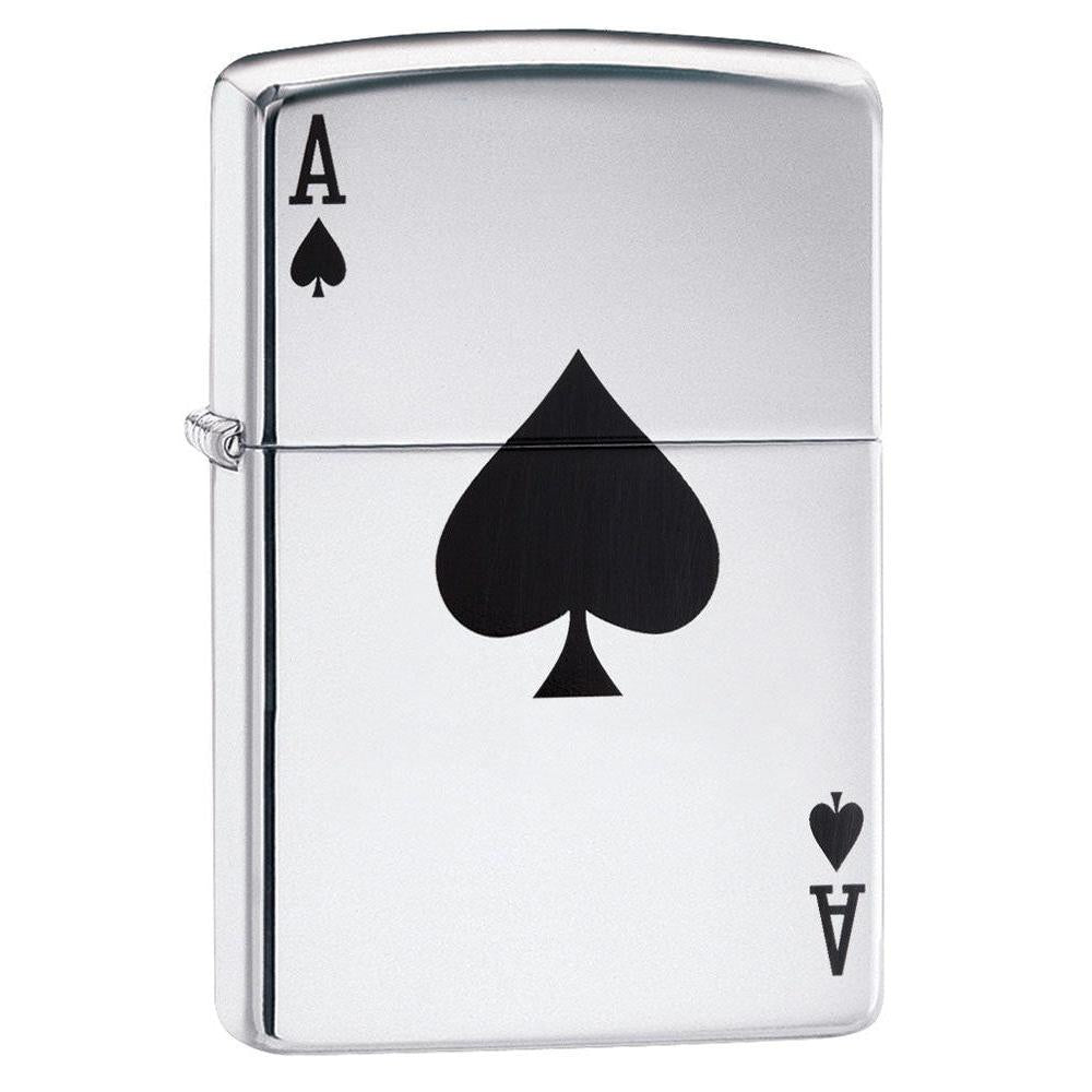 Zippo Pipe Lighter: Lucky Ace - High Polish Chrome 24011PL