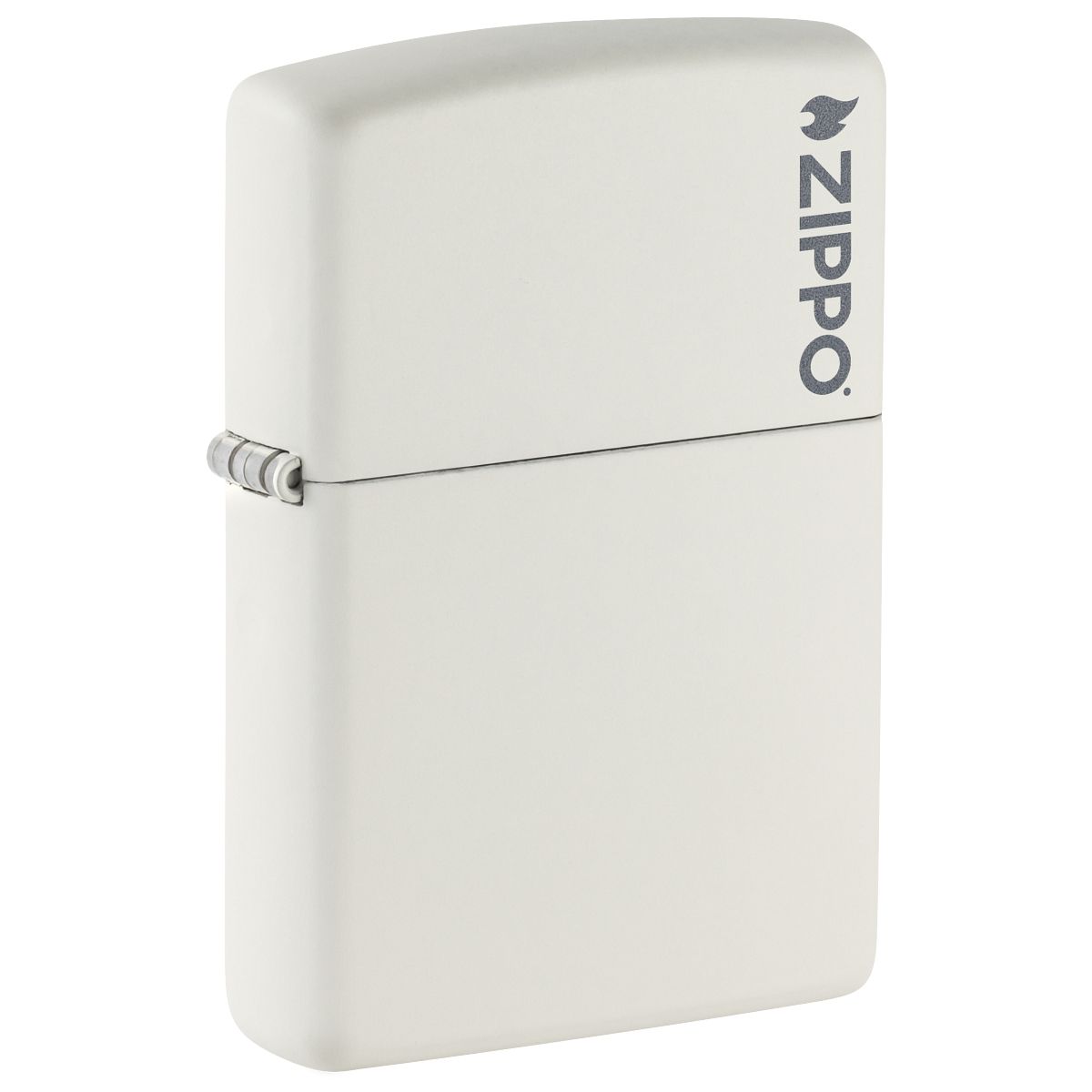 Zippo Lighter: Zippo Logo - White Matte 214ZL