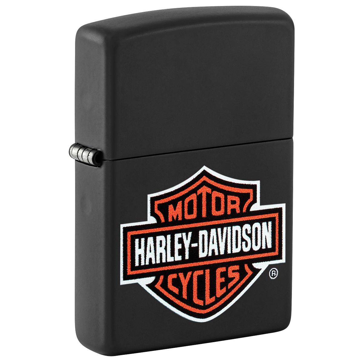 Zippo Lighter: Harley-Davidson Logo - Black Matte 218HD.H252