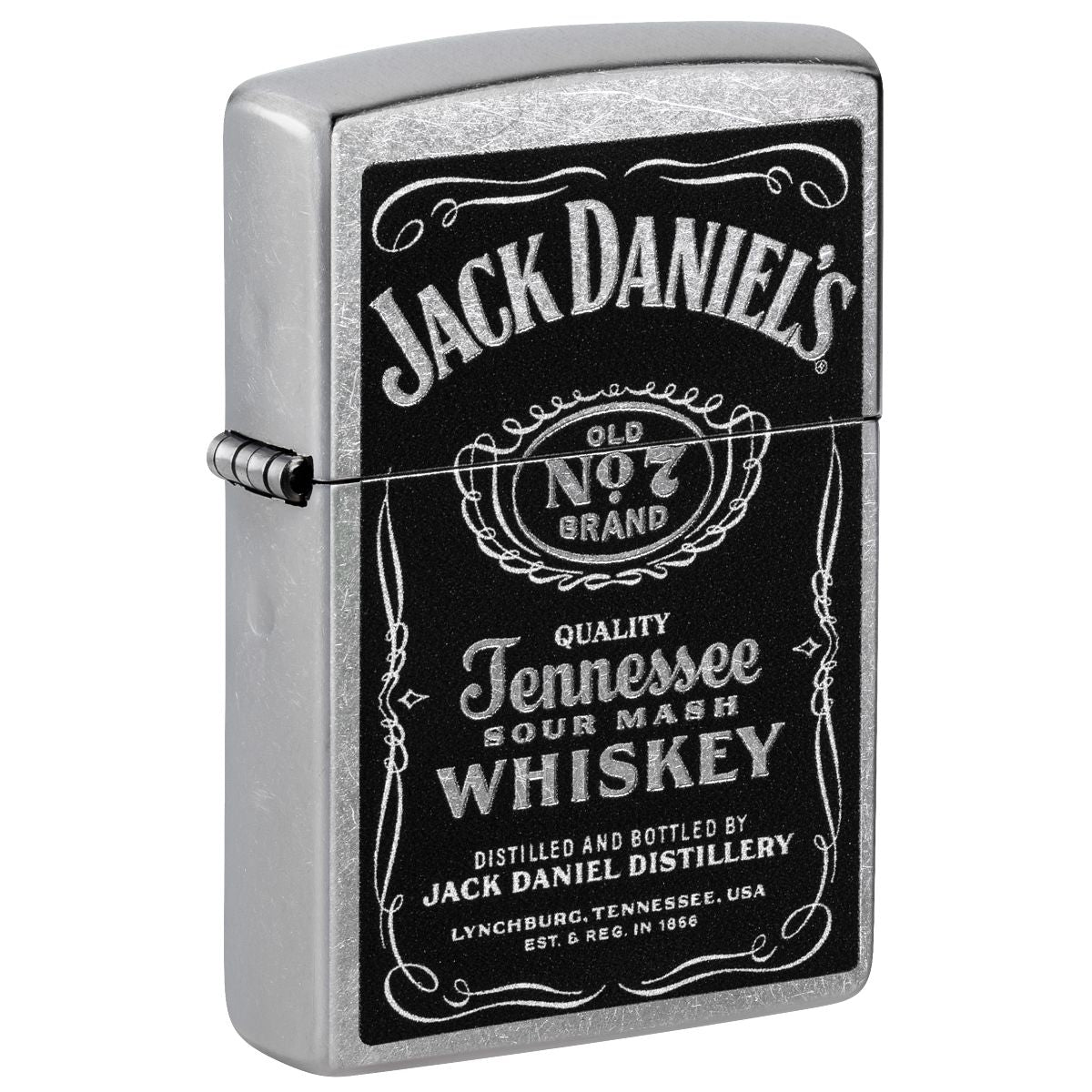 Zippo Lighter: Jack Daniels Label - Street Chrome 24779