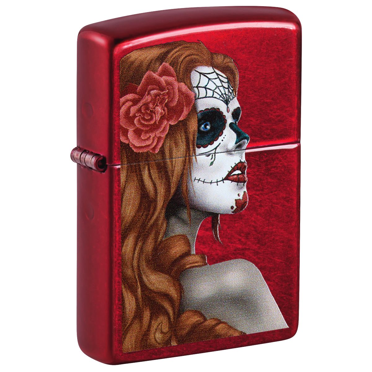 Zippo Lighter: Day of the Dead - Candy Apple Red 28830