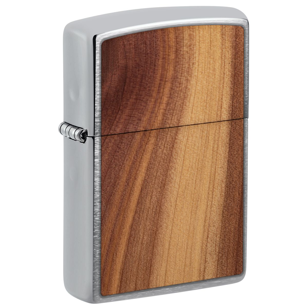 Zippo Lighter: Woodchuck Cedar Emblem - Brushed Chrome 29900