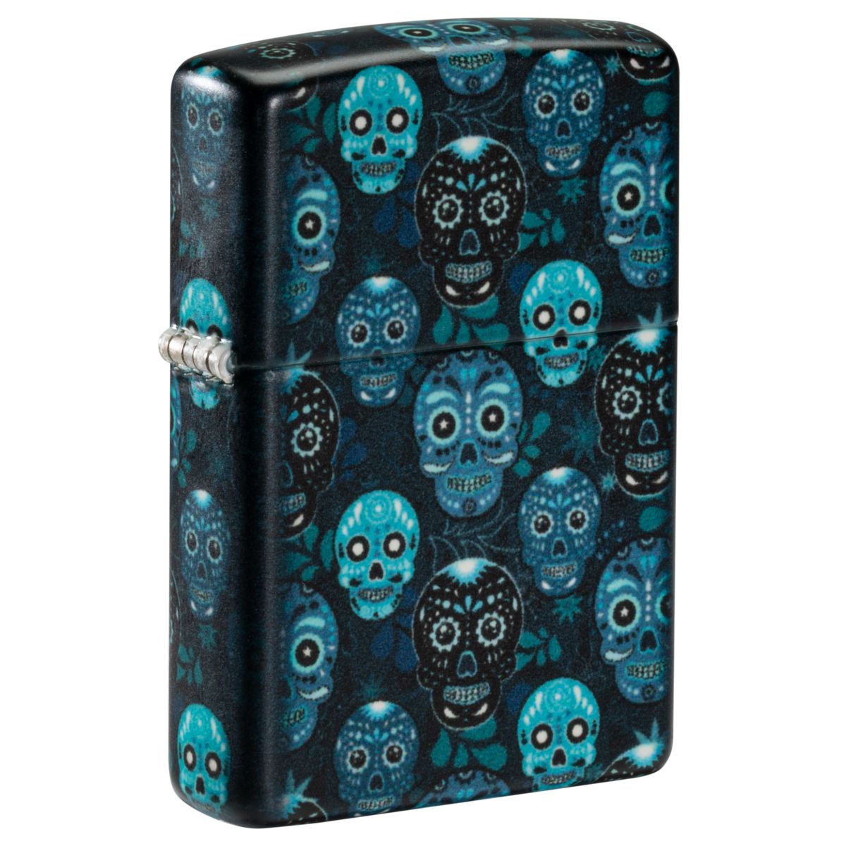 Zippo Lighter: Sugar Skulls - Glow-in-the-Dark Green 46017
