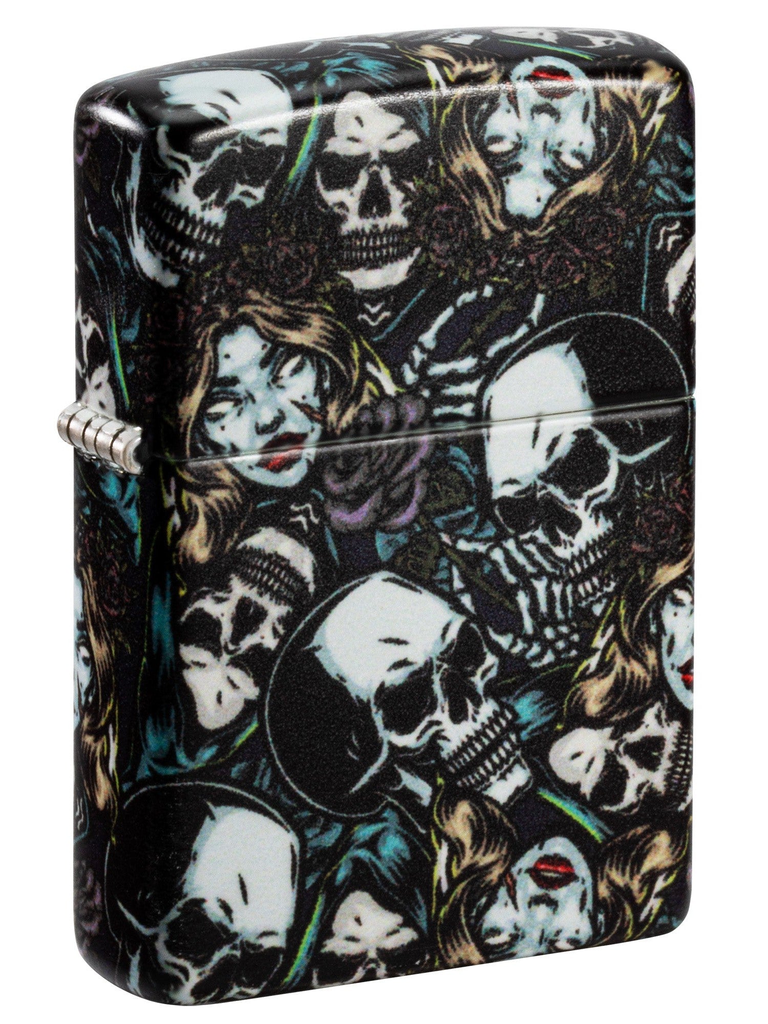 Zippo Lighter: Skulls and Roses - 540 Color 46033