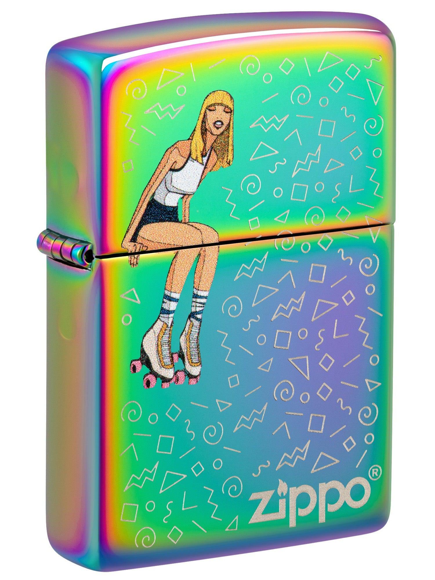 Zippo Lighter: Roller Skate Girl - Multi-Color 46044