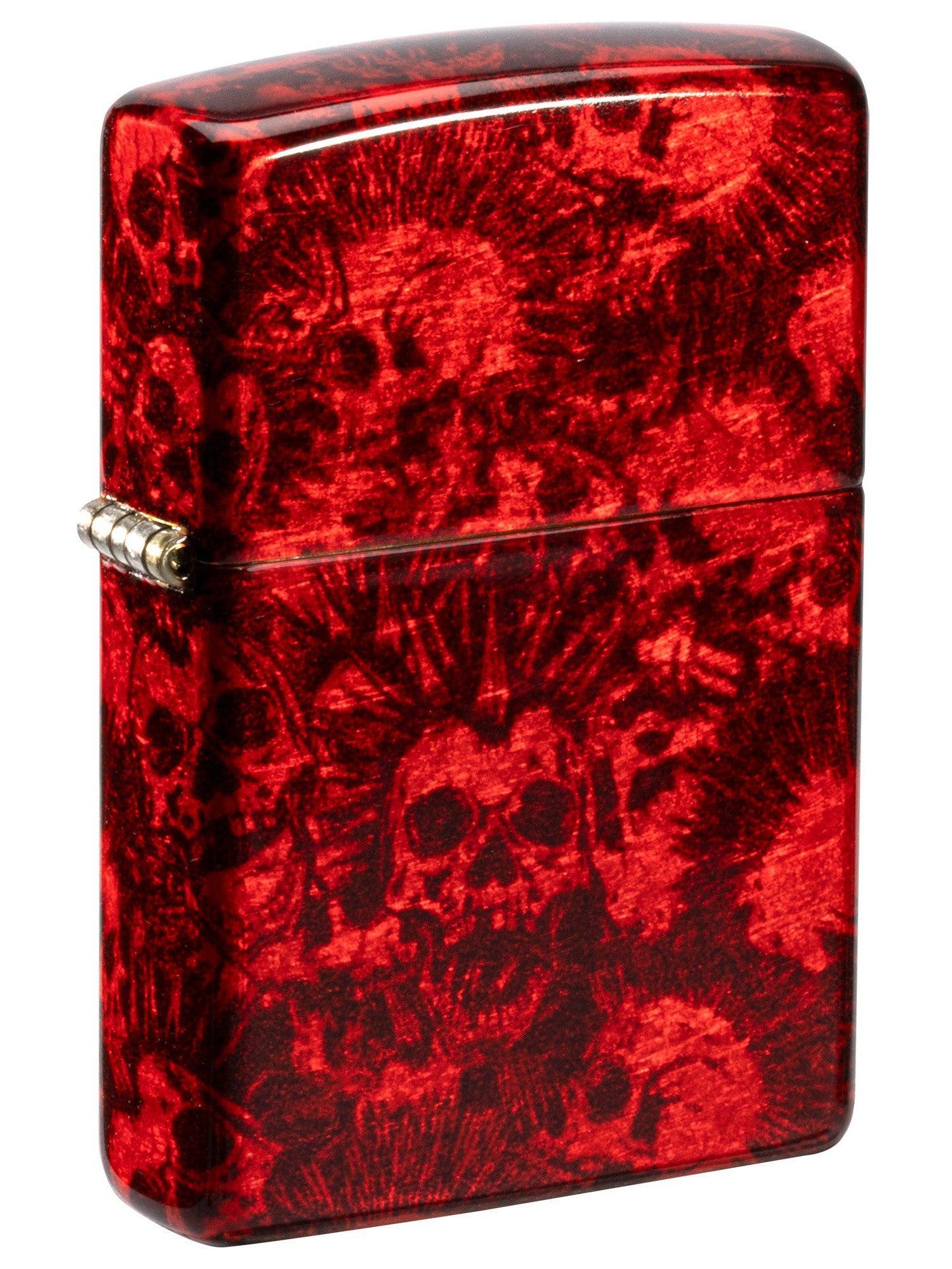 Zippo Lighter: Red Punk Skulls - 540 Fusion 46094