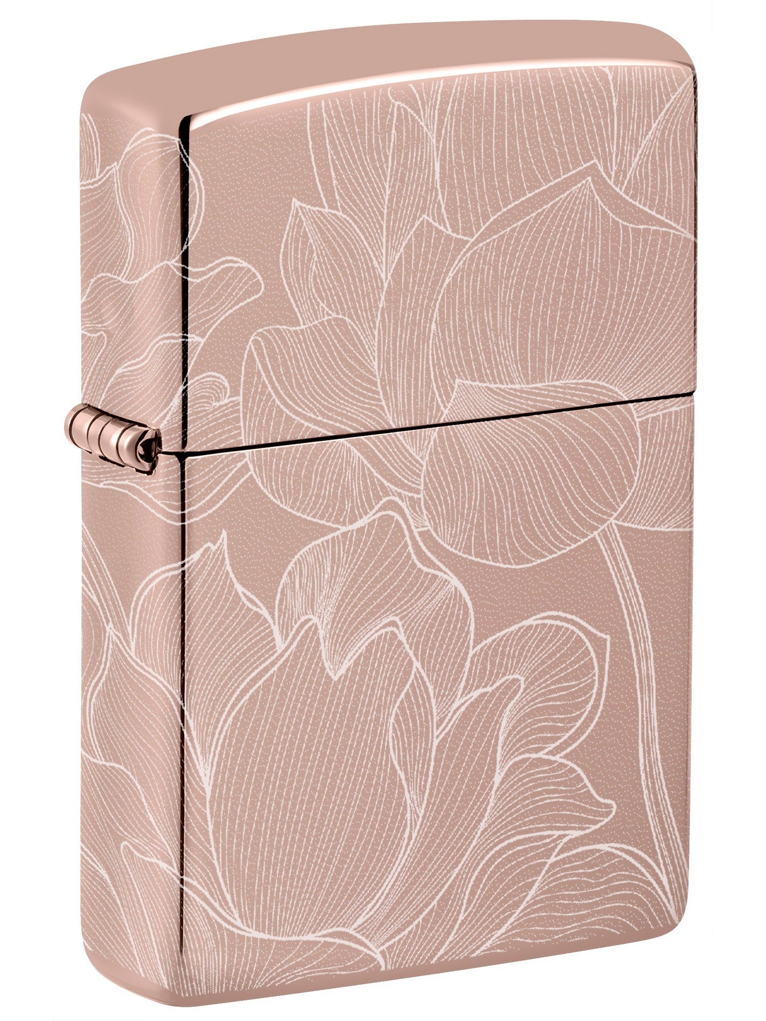 Zippo Lighter: Lotus Flower, Photo 360 - High Polish Rose Gold 46109