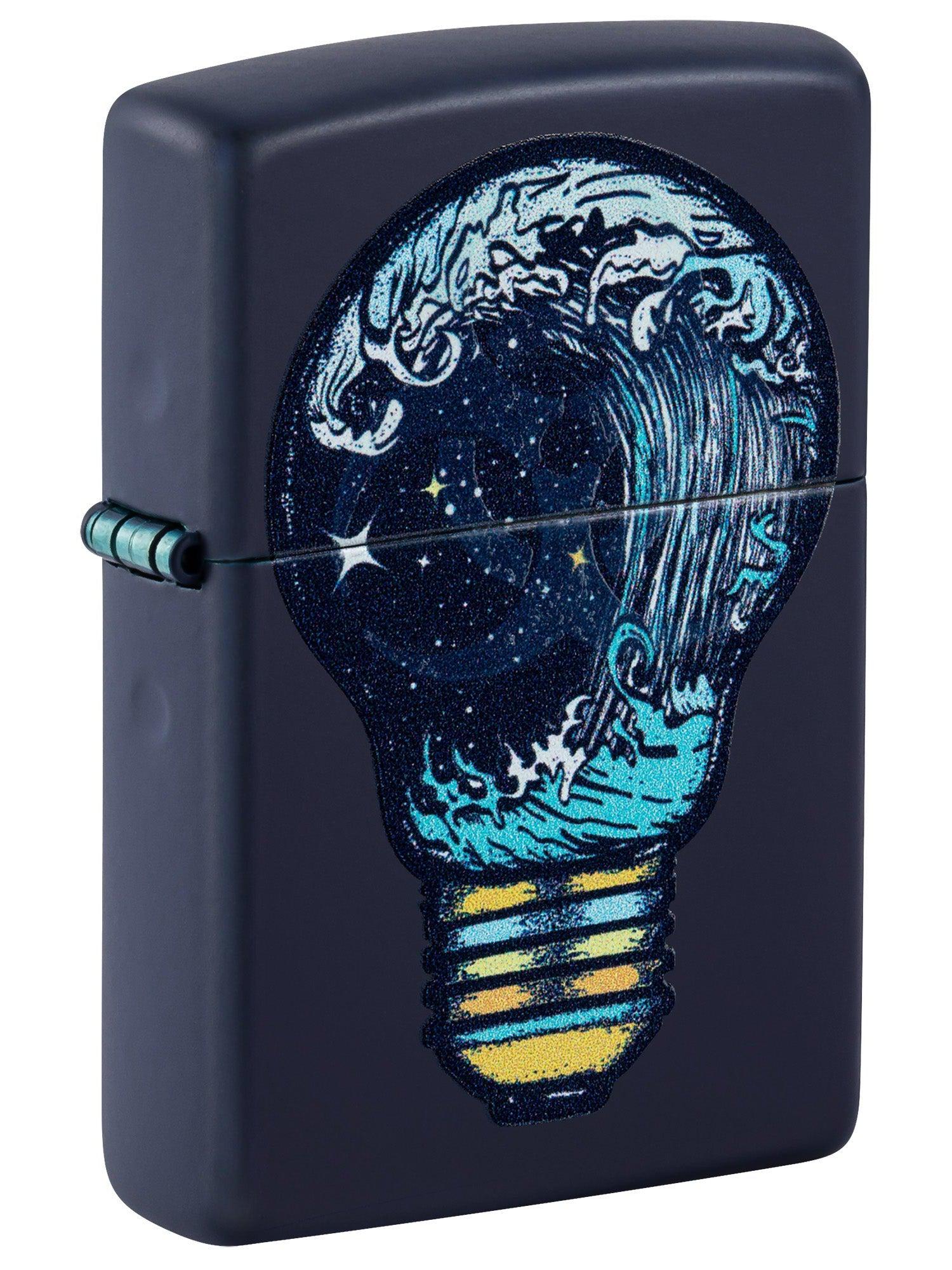 Zippo Lighter: Toxic Waves, Blacklight - Navy Matte 46143