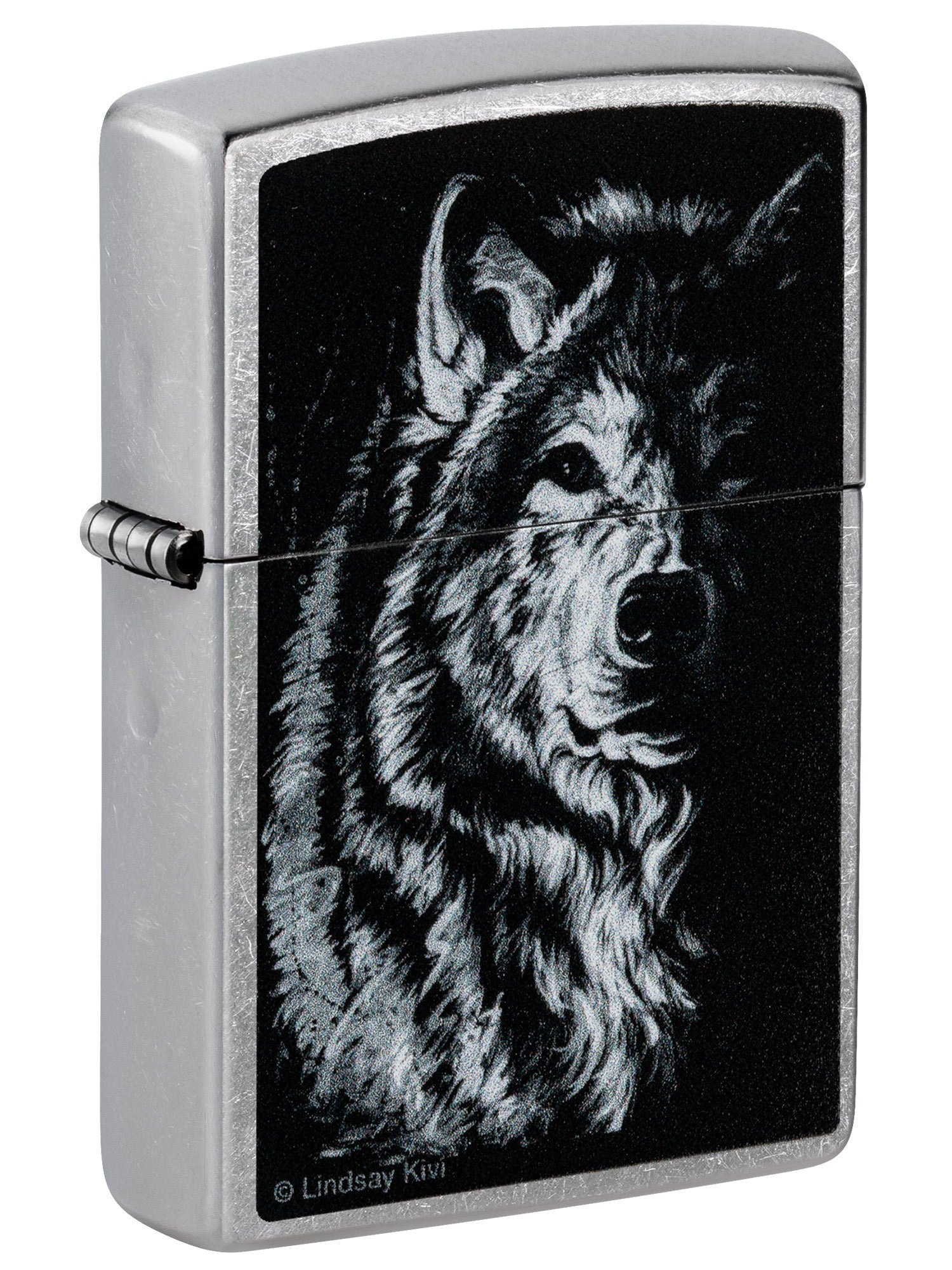 Zippo Lighter: Shadow Wolf by Lindsay Kivi - Street Chrome 46149