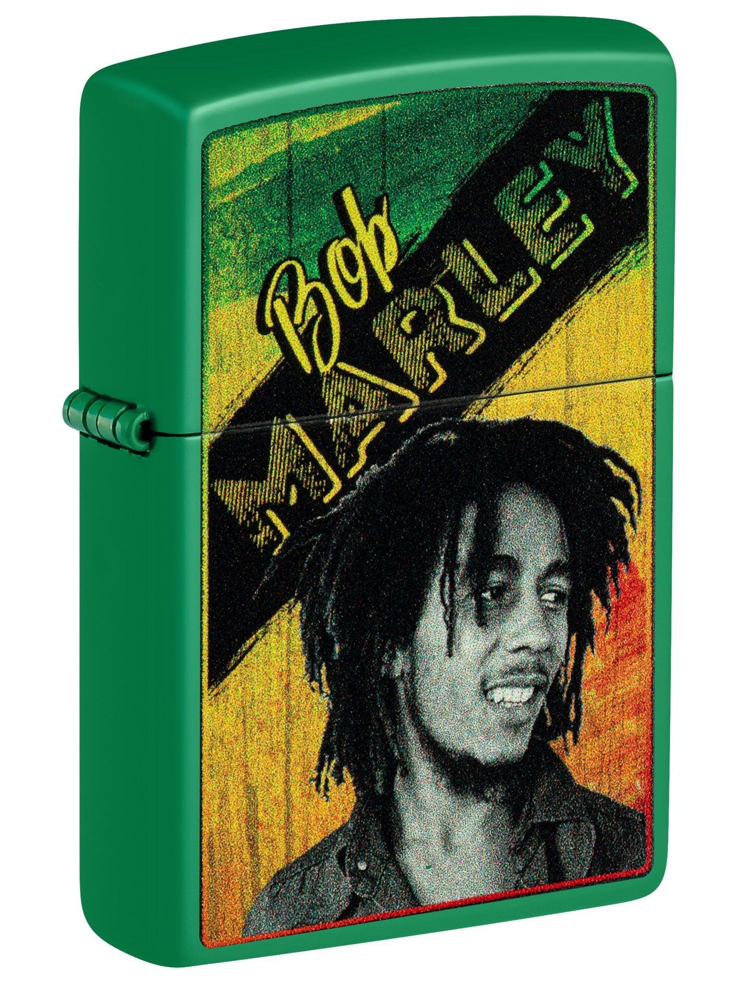 Zippo Lighter: Bob Marley - Grass Green Matte 46152