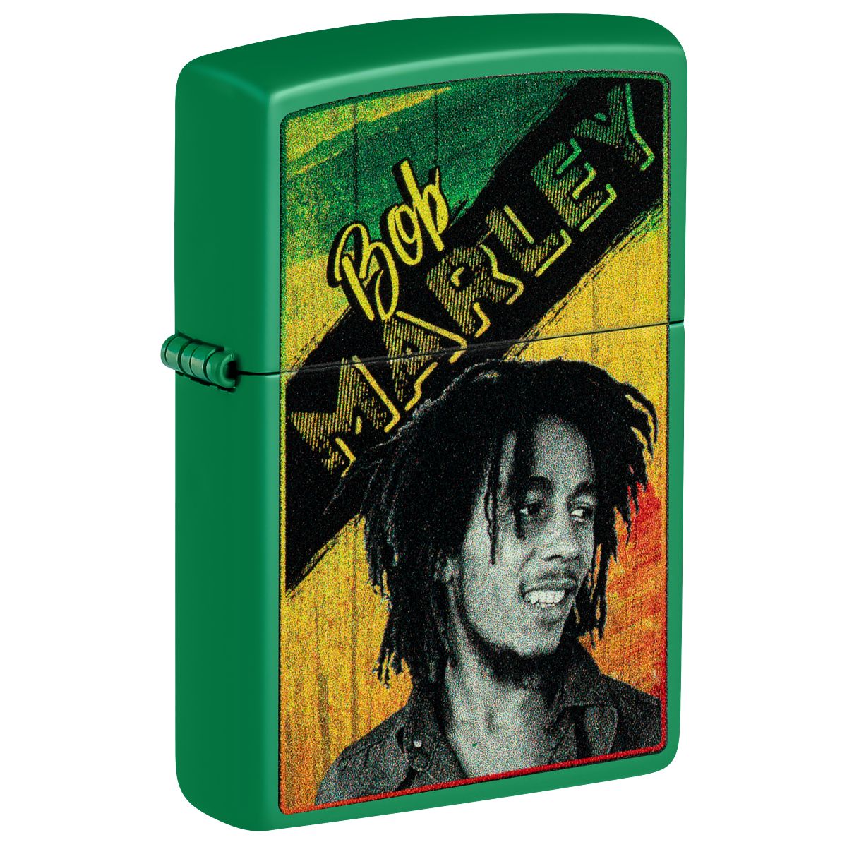Zippo Lighter: Bob Marley - Grass Green Matte 46152