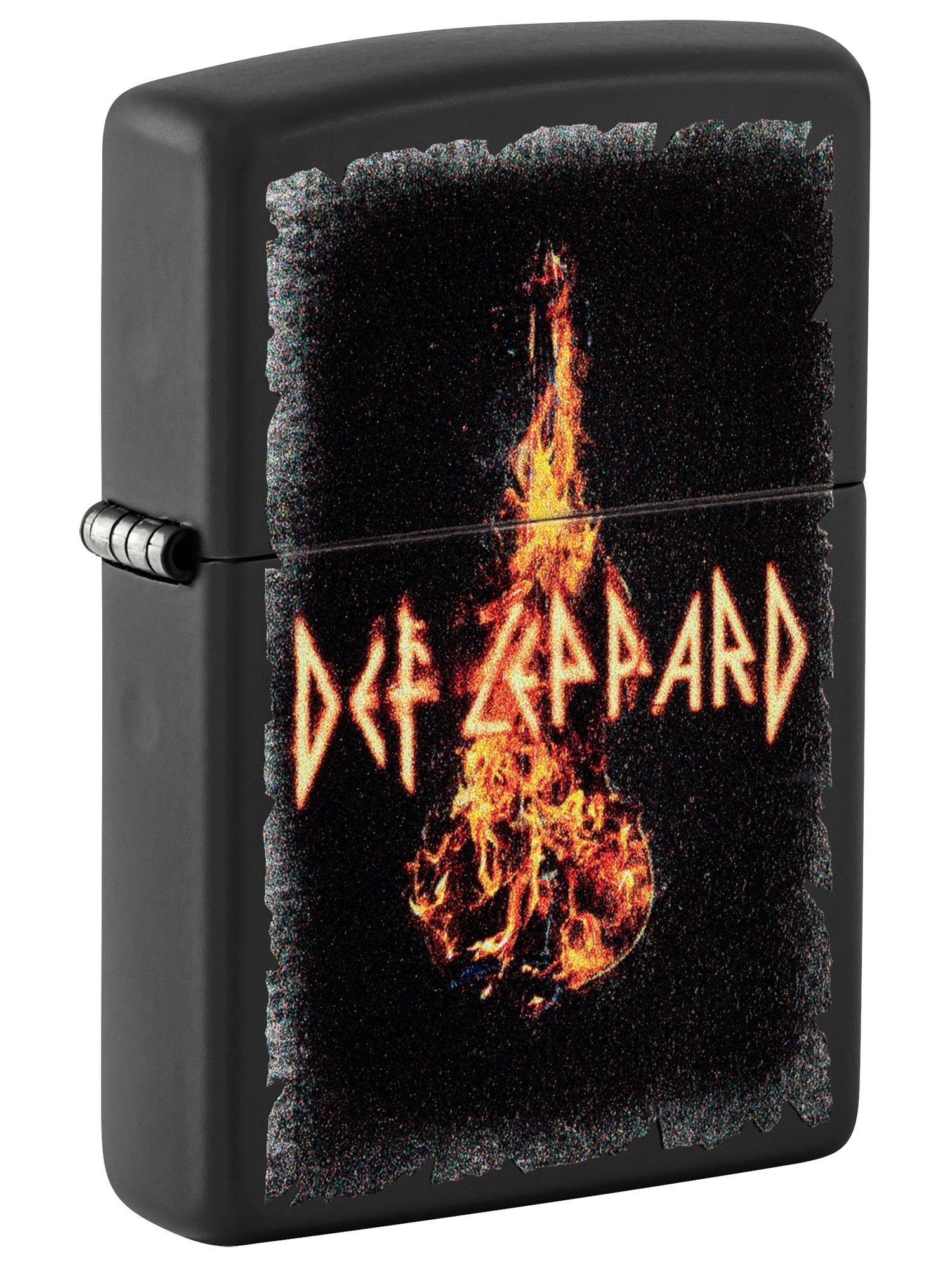 Zippo Lighter: Def Leppard, Guitar on Fire - Black Matte 46153