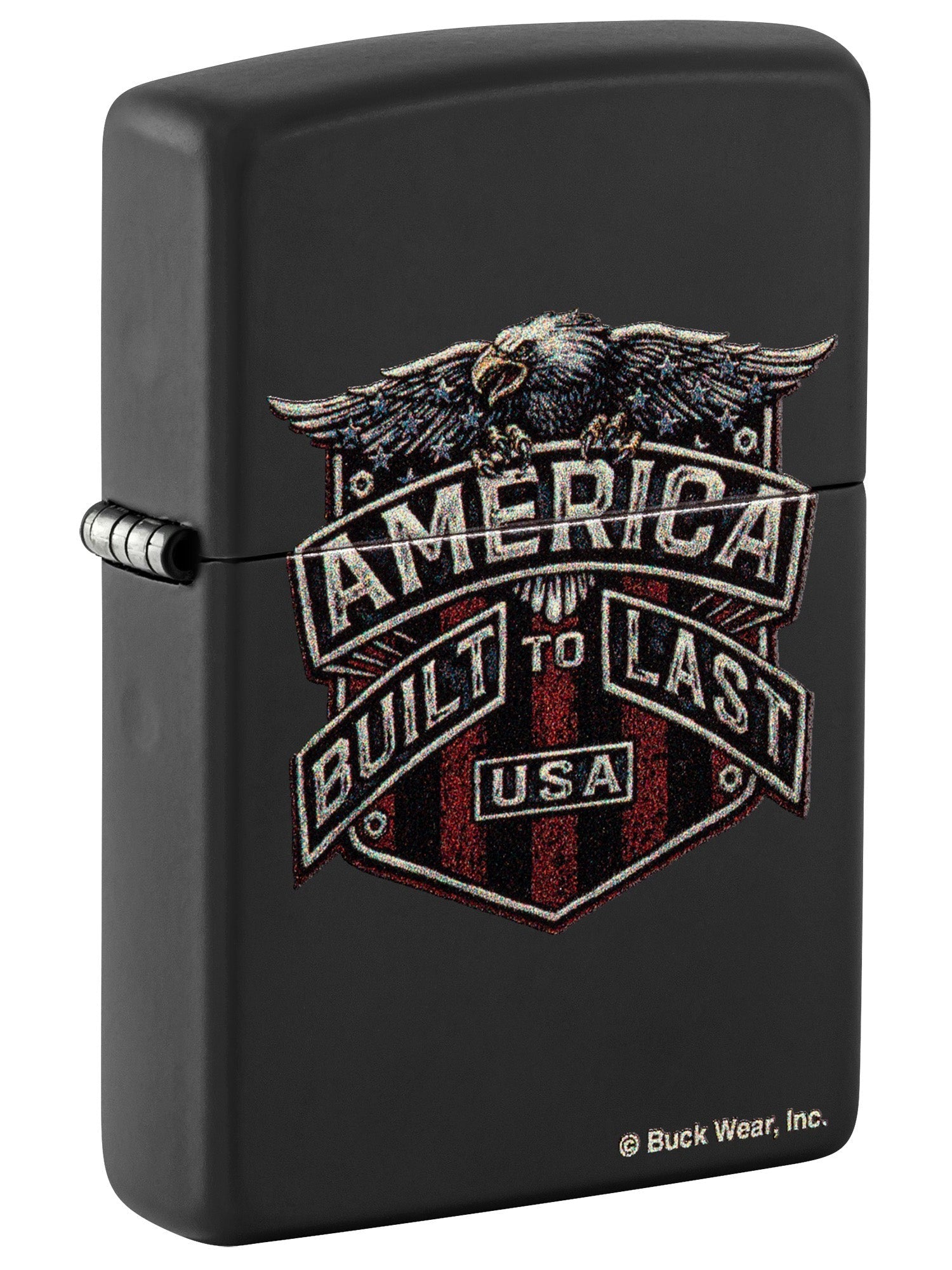 Zippo Lighter: America, Built to Last - Black Matte 46158