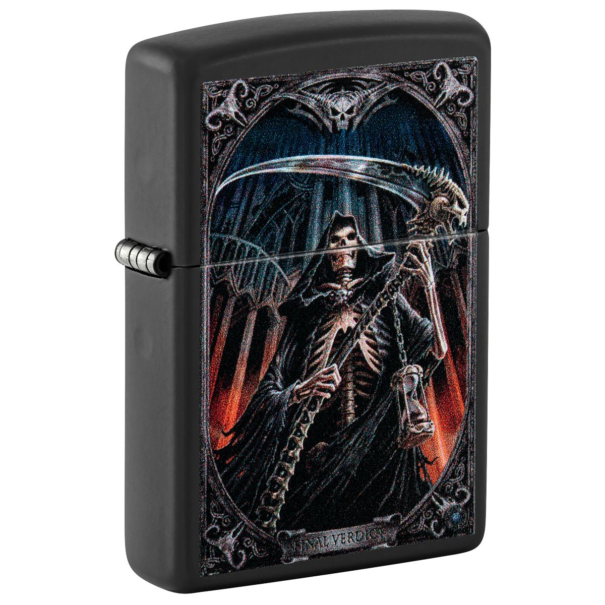 Zippo Lighter: Anne Stokes Grim Reaper - Black Matte 46164