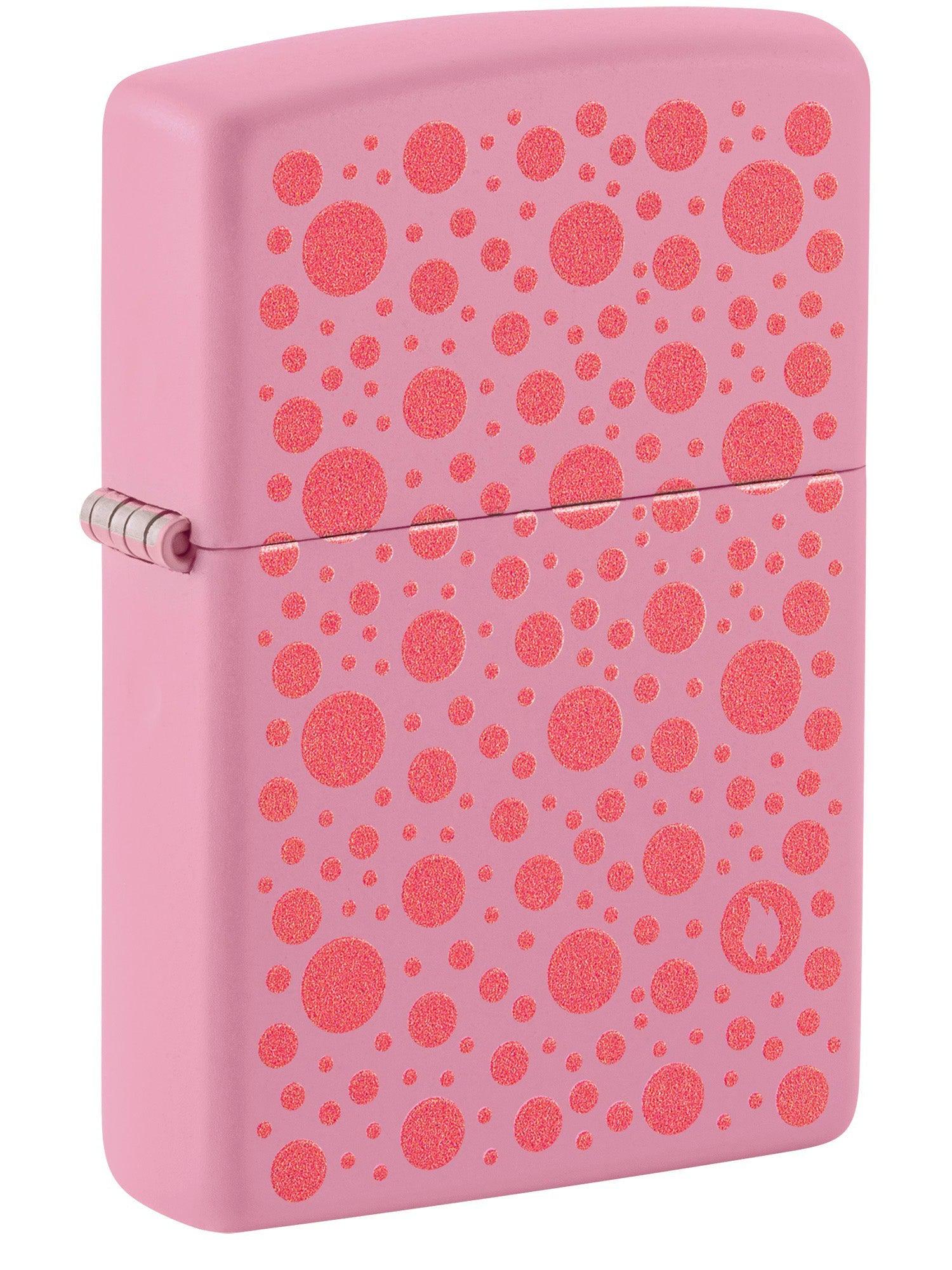 Zippo Lighter: Polka Dots - Pink Matte 46170