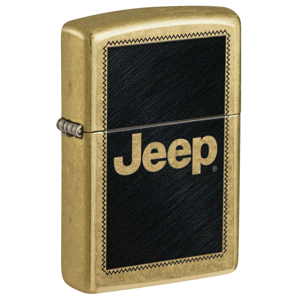 Zippo Lighter: Jeep Logo - Street Brass 46225