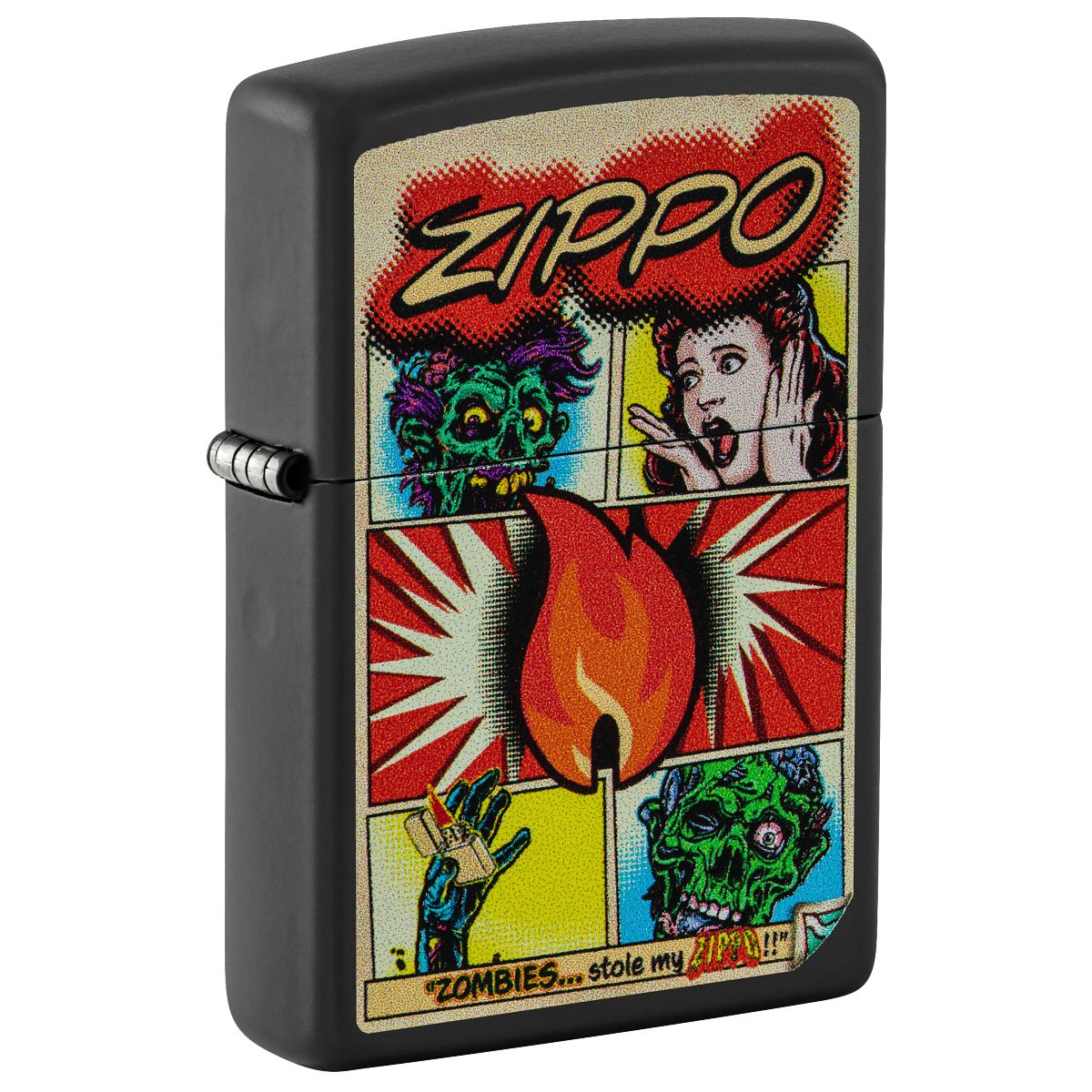Zippo Lighter: Comic Book Zombies - Black Matte 46229