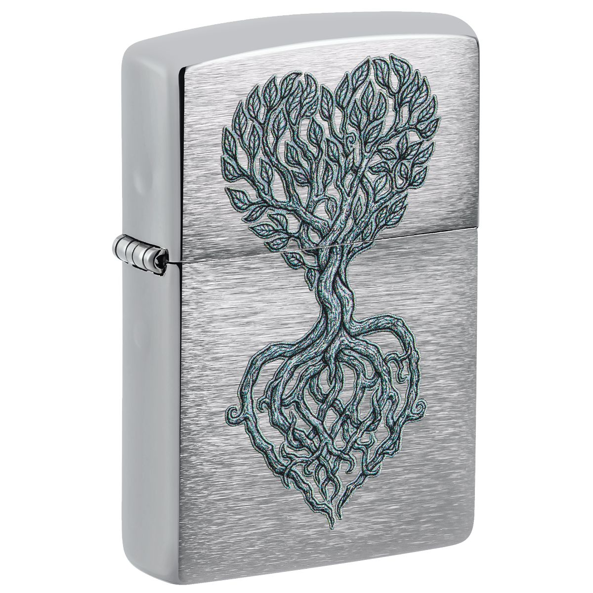 Zippo Lighter: Rooted in Love - Brushed Chrome 46232