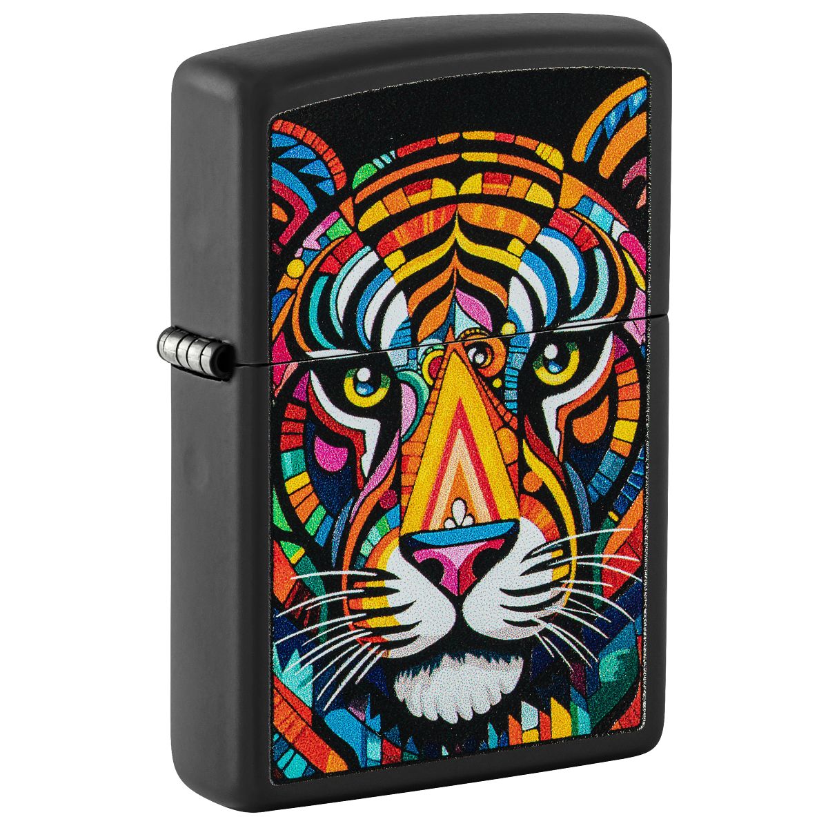 Zippo Lighter: Tiger Stripes - Black Matte 46235