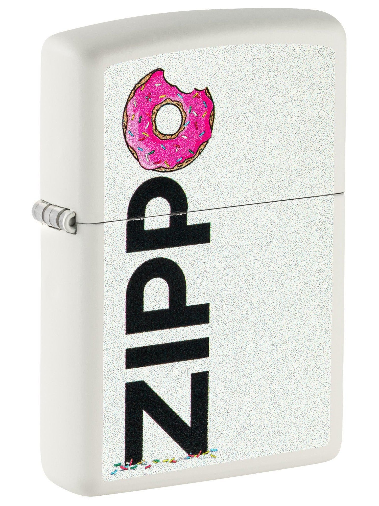 Zippo Lighter: Frosted Zippo Design - White Matte 46240