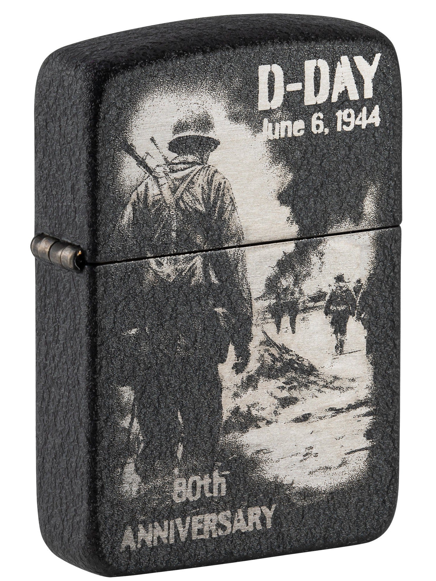 Zippo Lighter: D-Day 80th Anniversary Collectible - Black Crackle 46261