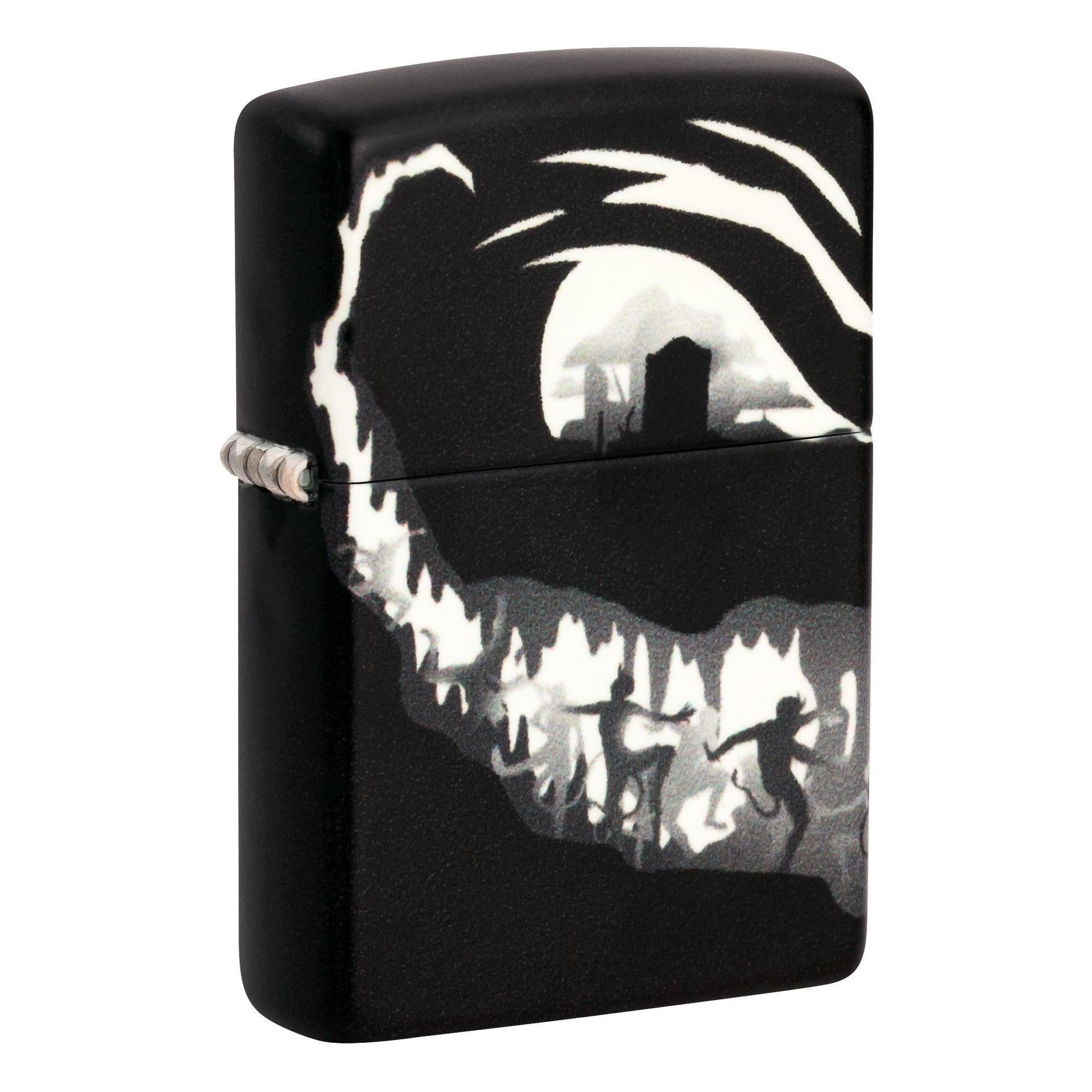 Zippo Lighter: Devil Dance Design - Glow-in-the-Dark Green 46268