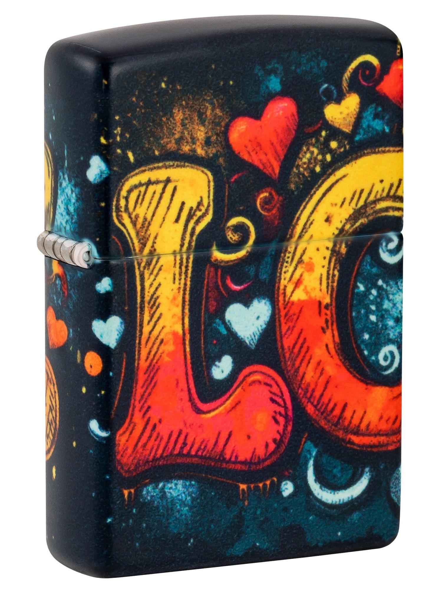 Zippo Lighter: Love Mural Design - 540 Color 46283