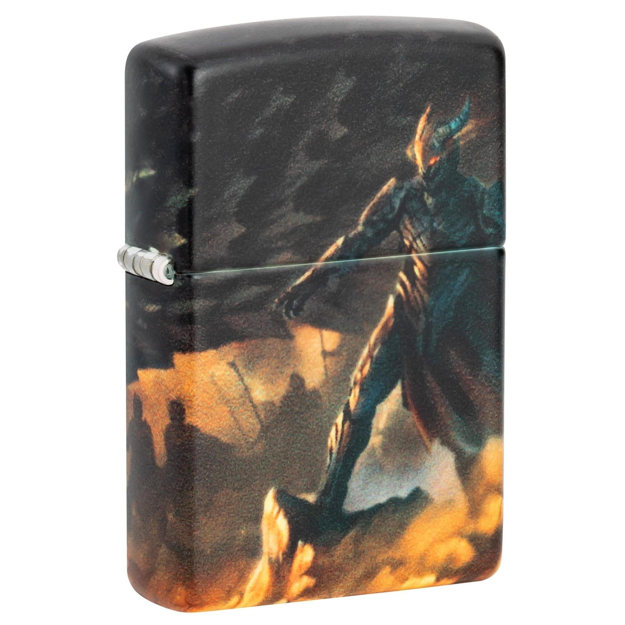 Zippo Lighter: Knight and Dragon Design - 540 Color 46284
