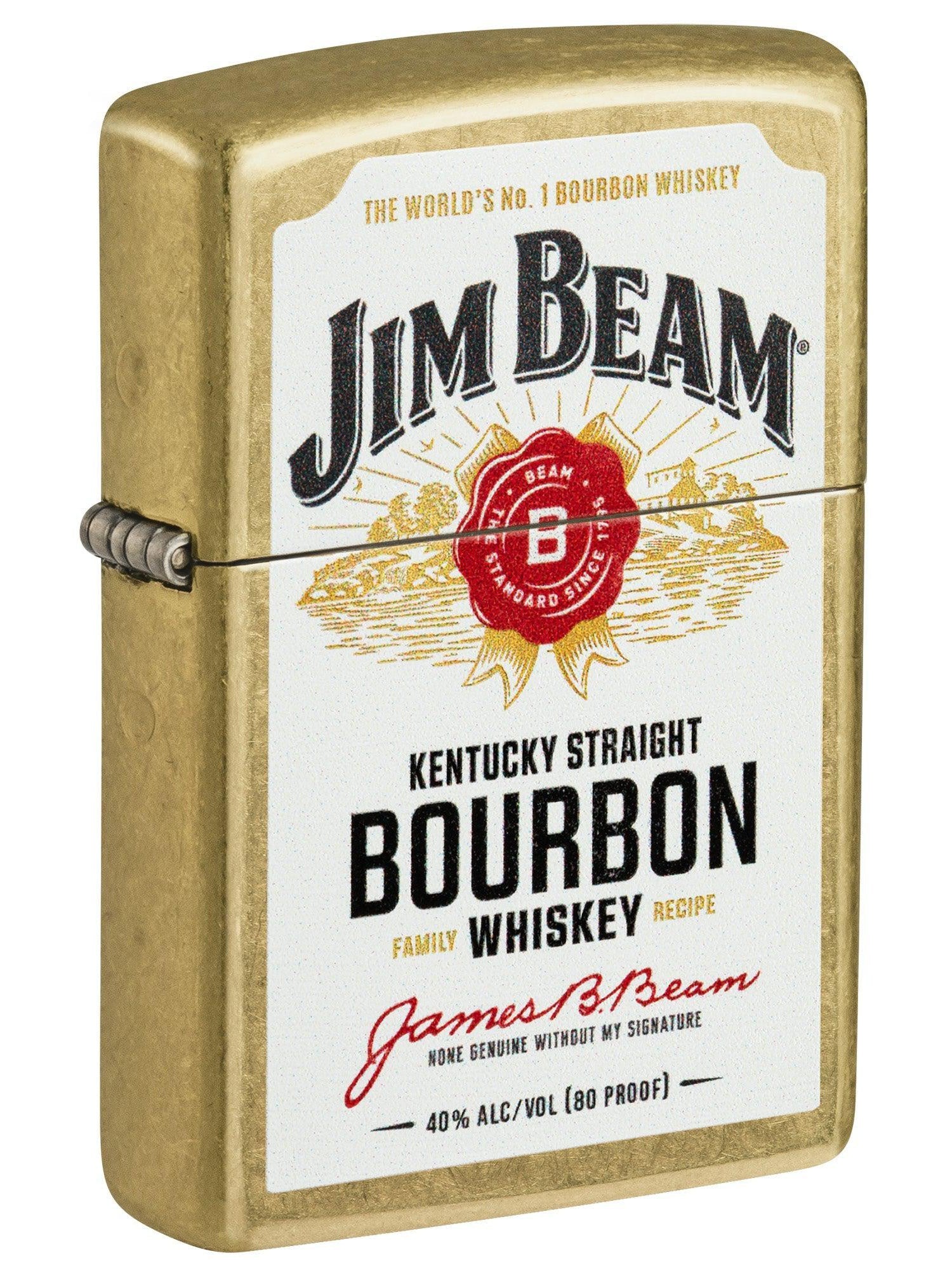 Zippo Lighter: Jim Beam Label Design - Street Brass 46305