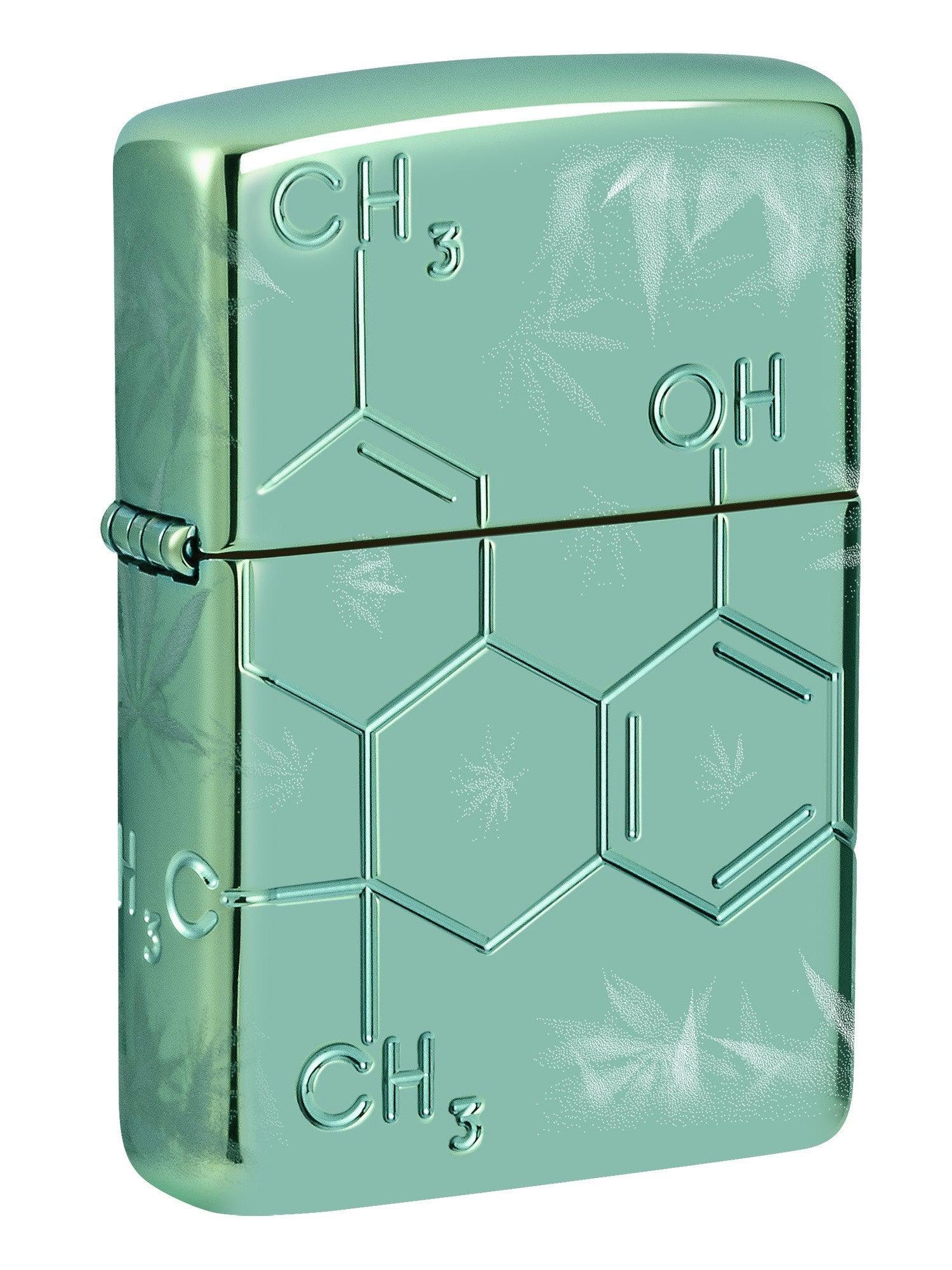 Zippo Lighter: Armor MultiCut, Cannabis Compound - High Polish Green 46313