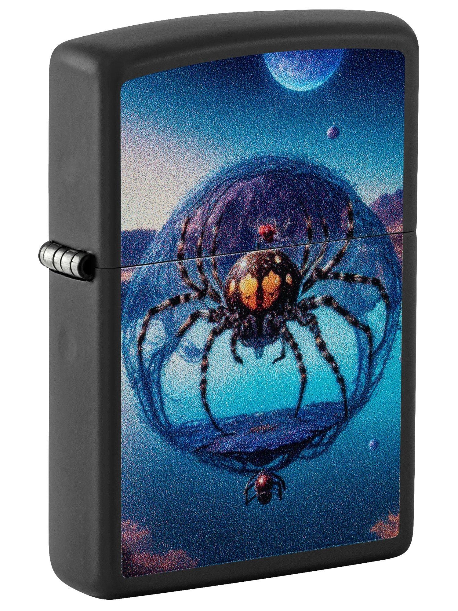 Zippo Lighter: Black Widow Spider - Black Matte 46340