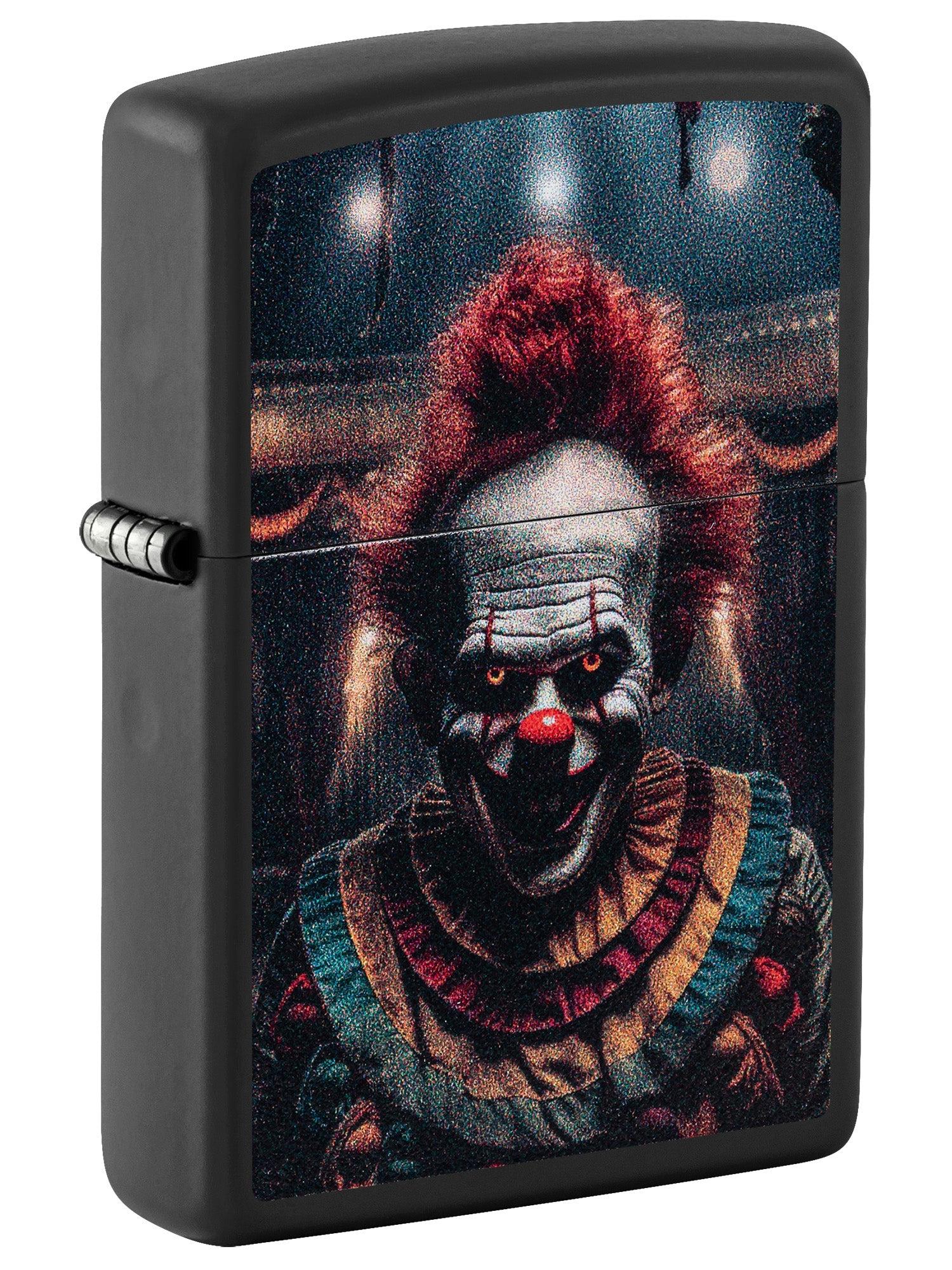Zippo Lighter: Creepy Clown - Black Matte 46346