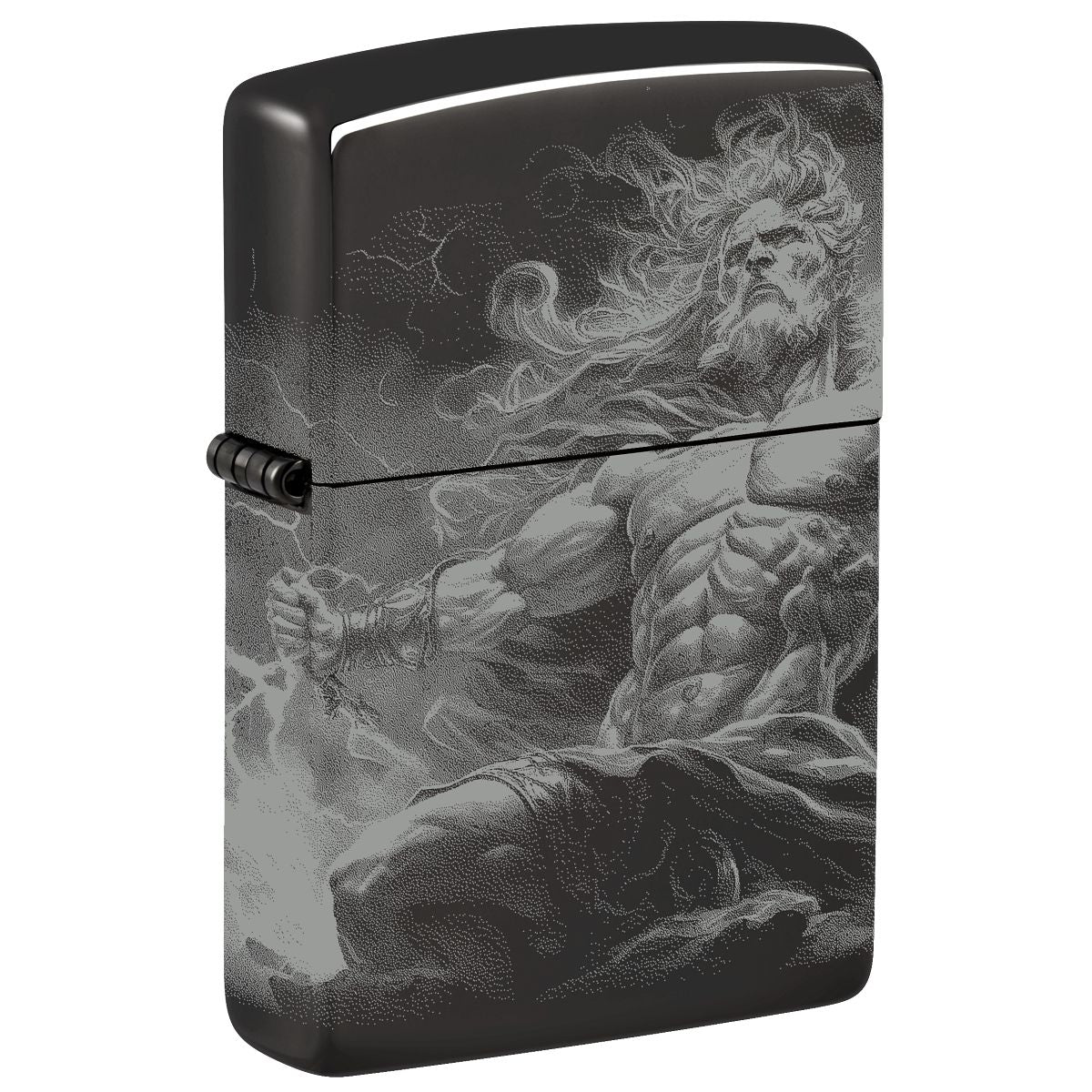 Zippo Lighter: Zeus Design - High Polish Black 46364