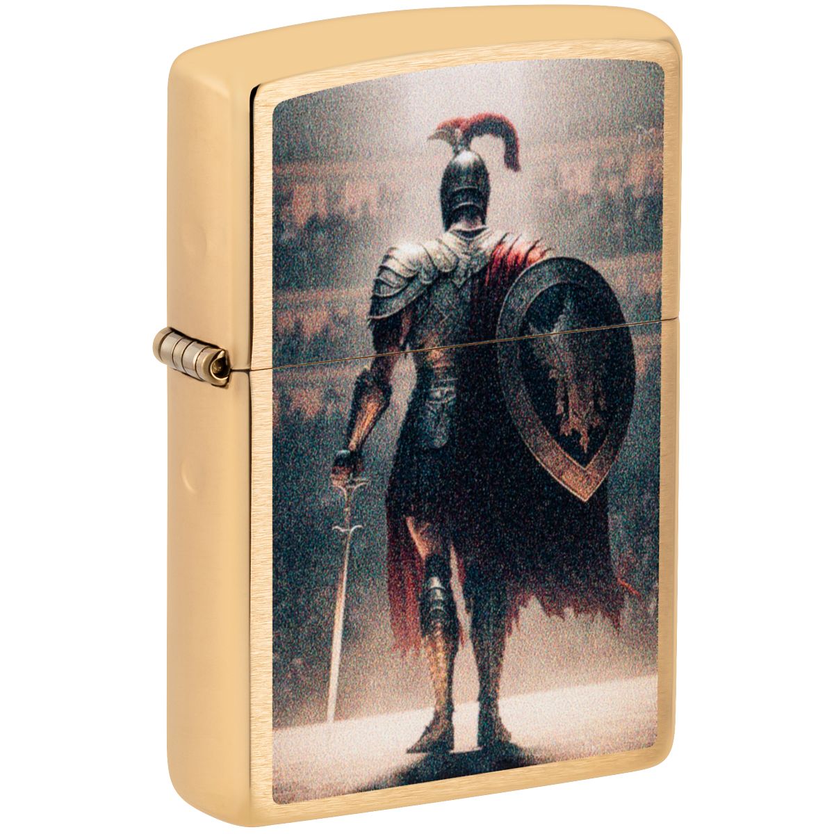 Zippo Lighter: Gladiator with Sword - Brushed Brass 46374