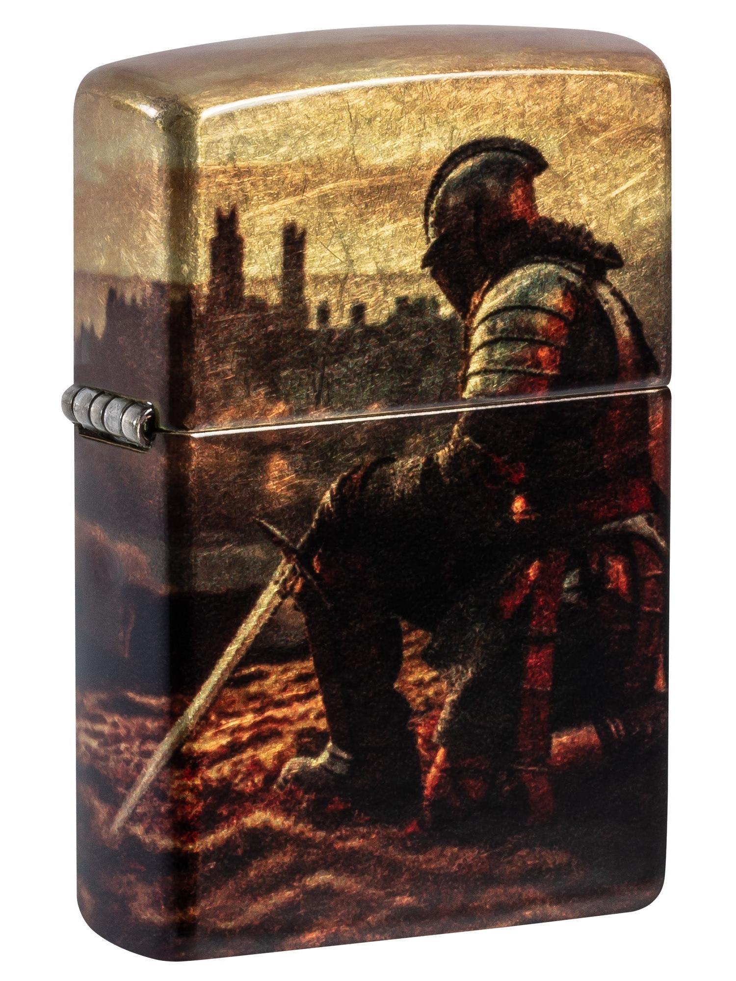 Zippo Lighter: Kneeling Knight - 540 Fusion 46382
