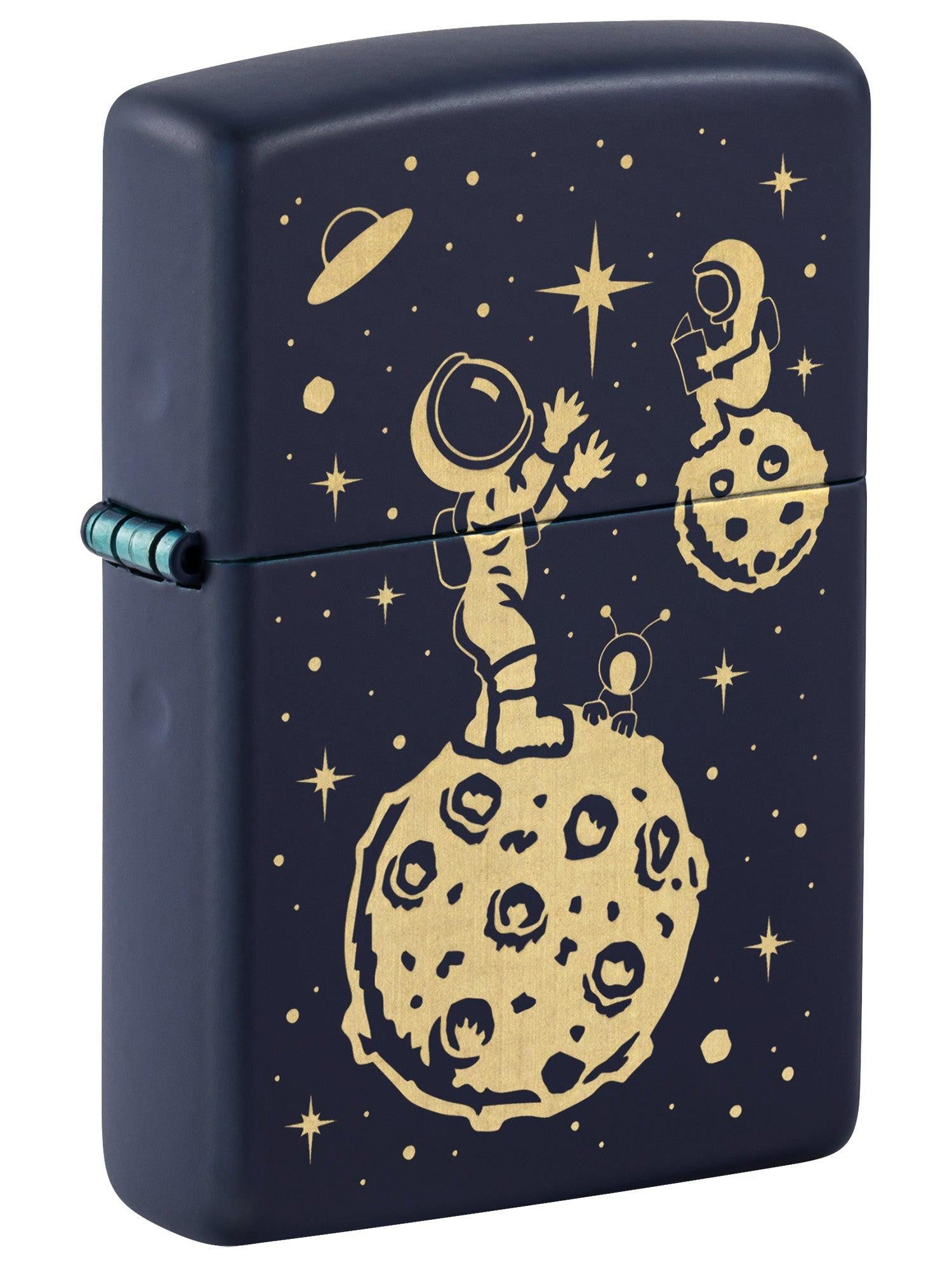 Zippo Lighter: Lost in Space Design, Engraved - Navy Matte 46423