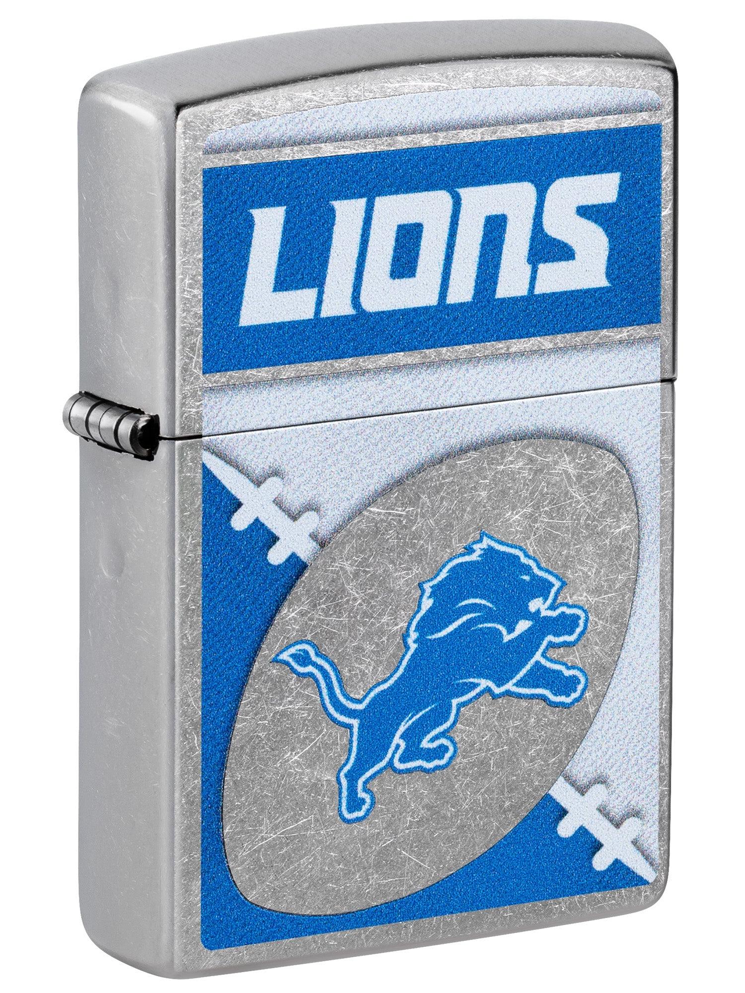 Zippo Lighter: NFL Football, Detroit Lions - Street Chrome 46445