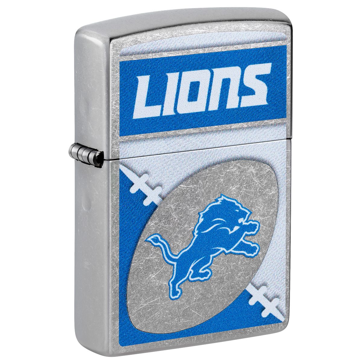 Zippo Lighter: NFL Football, Detroit Lions - Street Chrome 46445