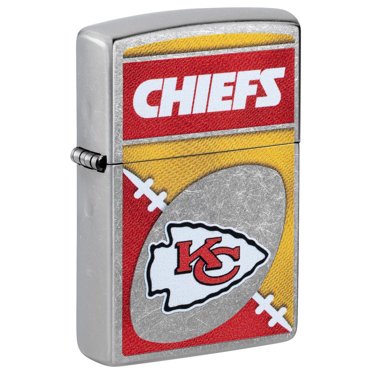 Zippo Lighter: NFL Football, Kansas City Chiefs - Street Chrome 46450
