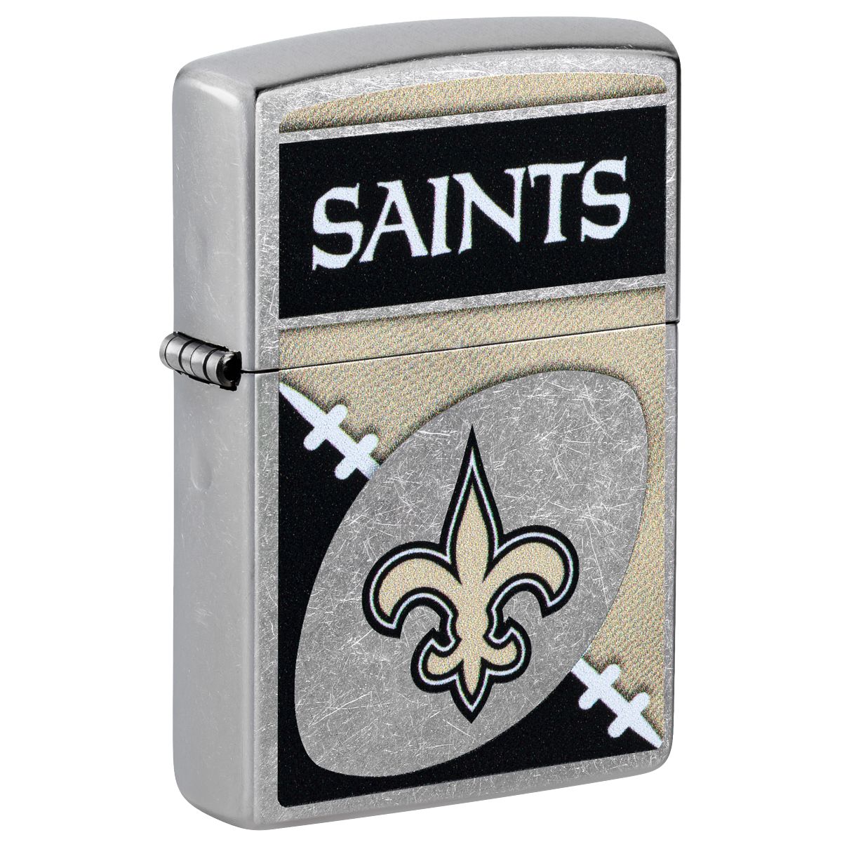 Zippo Lighter: NFL Football, New Orleans Saints - Street Chrome 46457
