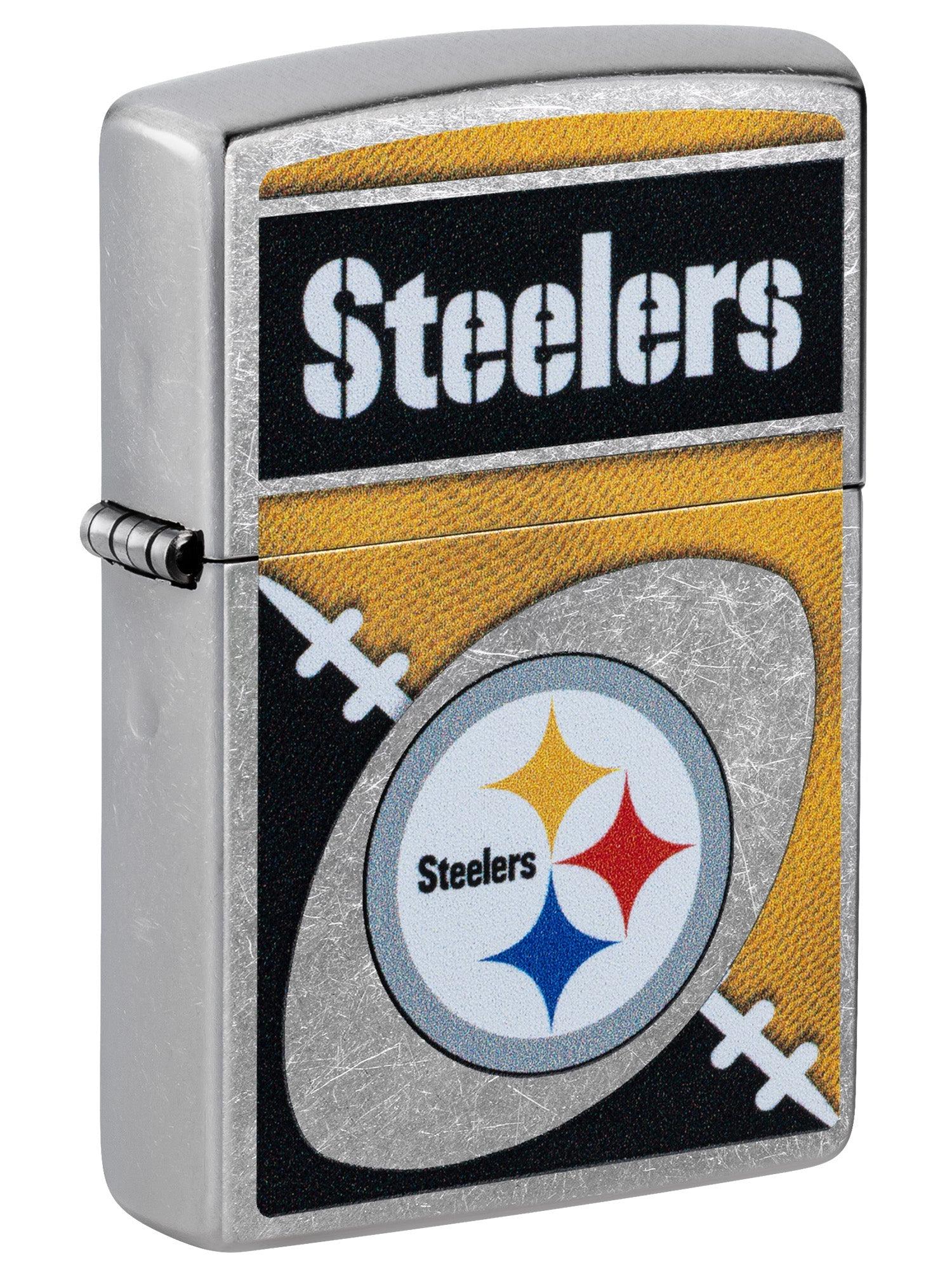Zippo Lighter: NFL Football, Pittsburgh Steelers - Street Chrome 46461