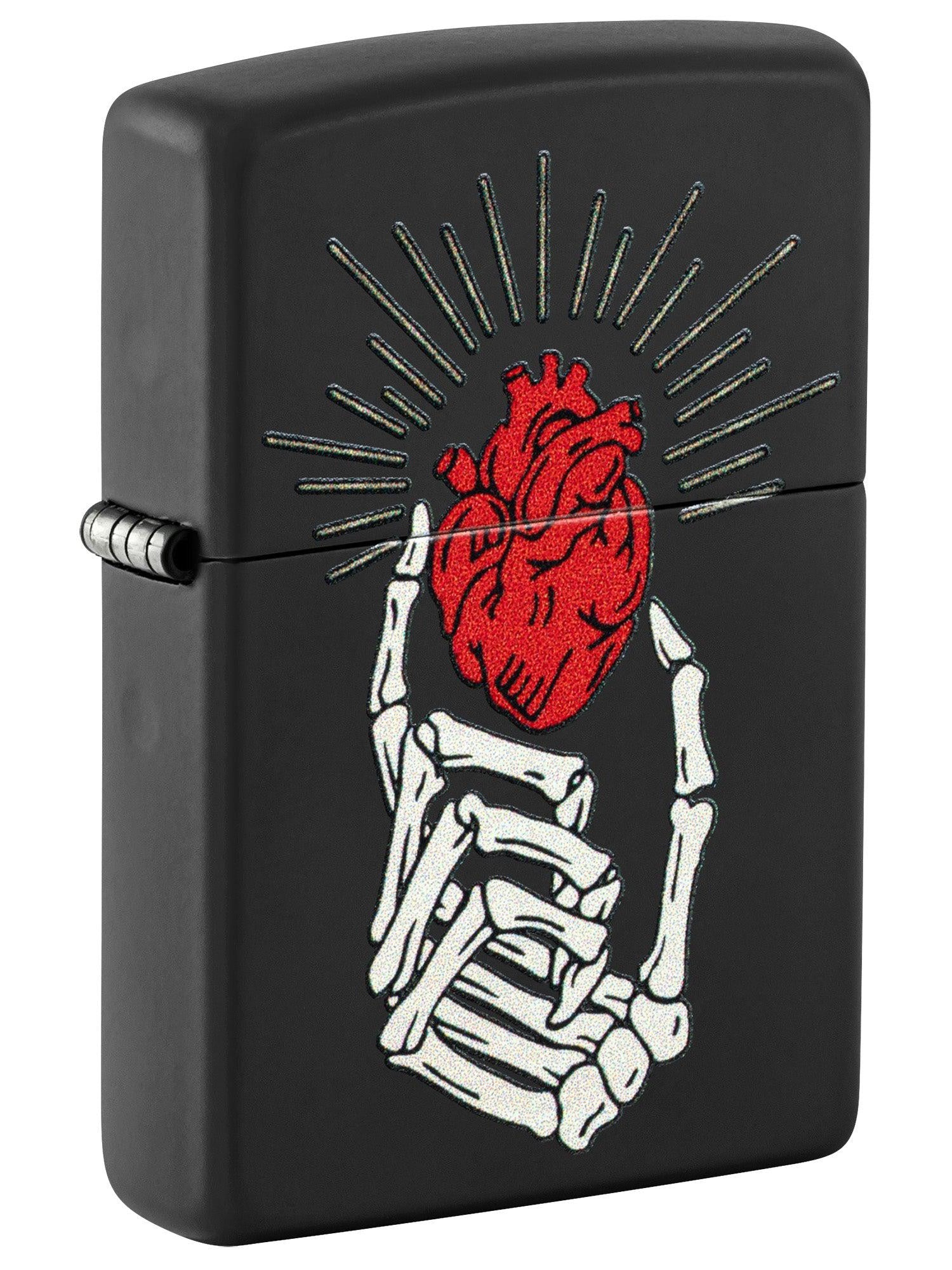 Zippo Lighter: Undying Love Design - Black Matte 46469