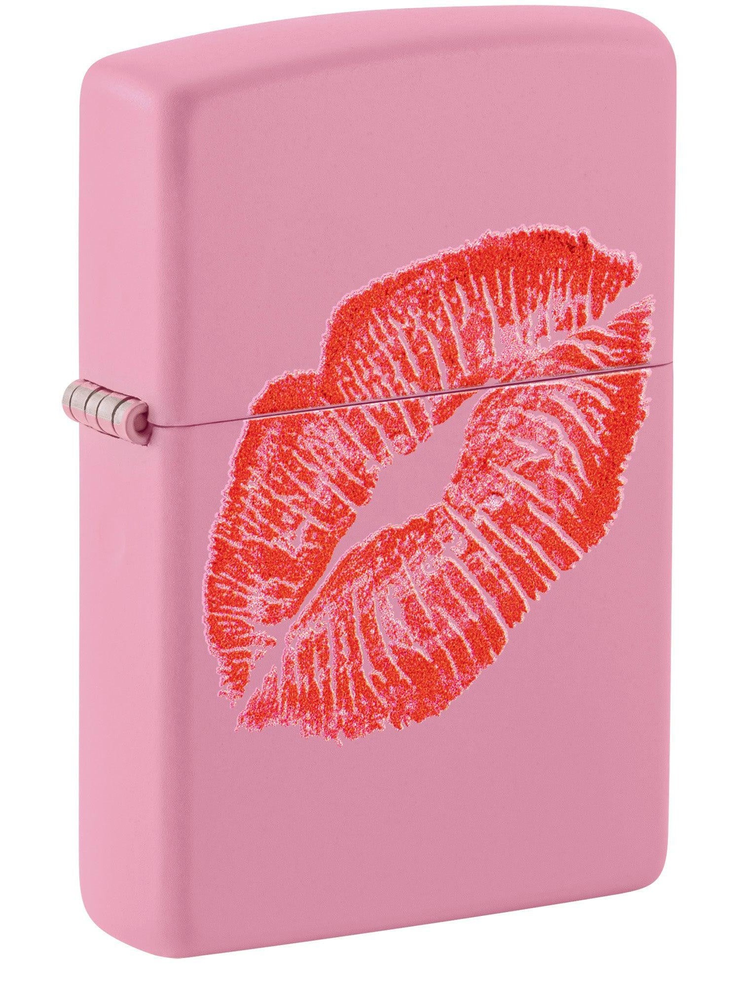 Zippo Lighter: Smooches Design - Pink Matte 46470