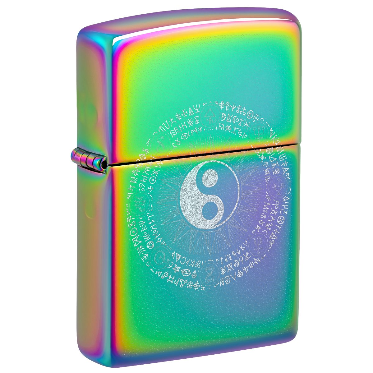Zippo Lighter: Yin and Yang Design, Engraved - Multi-Color 46482