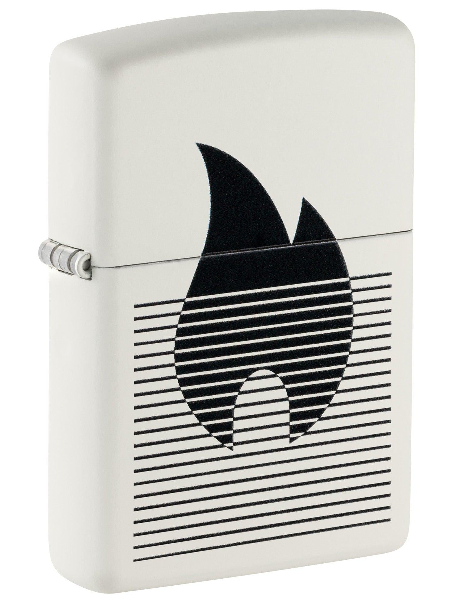 Zippo Lighter: Flame Gradient Design - White Matte 46485