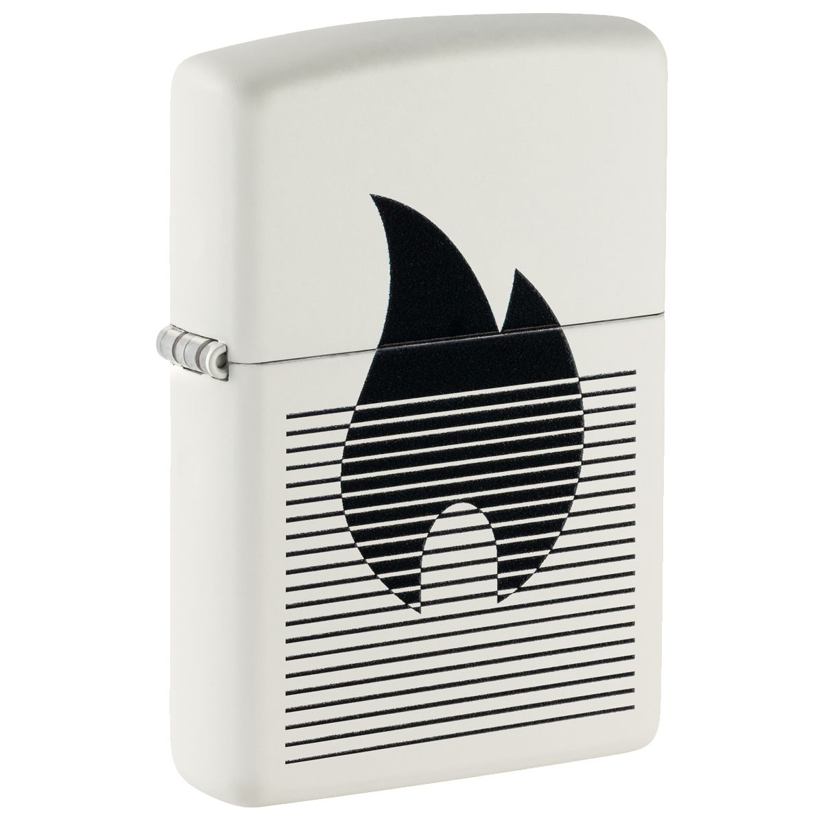 Zippo Lighter: Flame Gradient Design - White Matte 46485